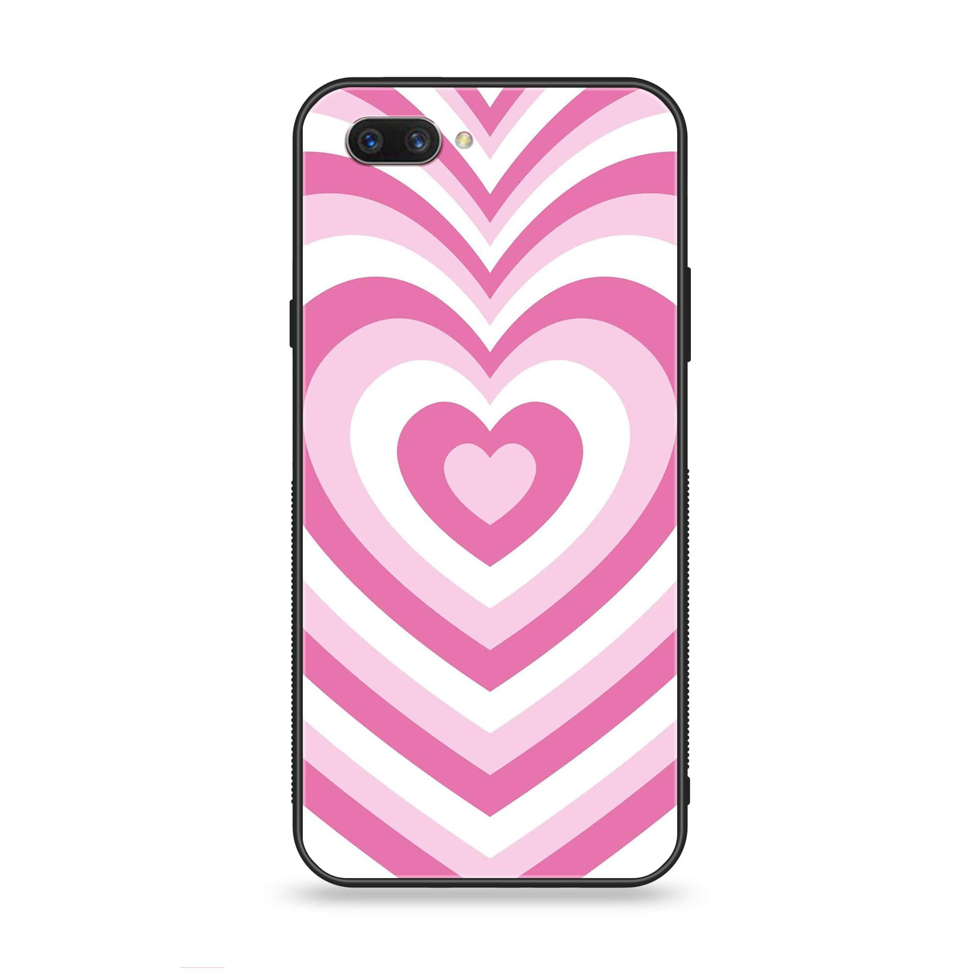 Oppo A3s - Heart Beat Series - Premium Printed Glass soft Bumper shock Proof Case