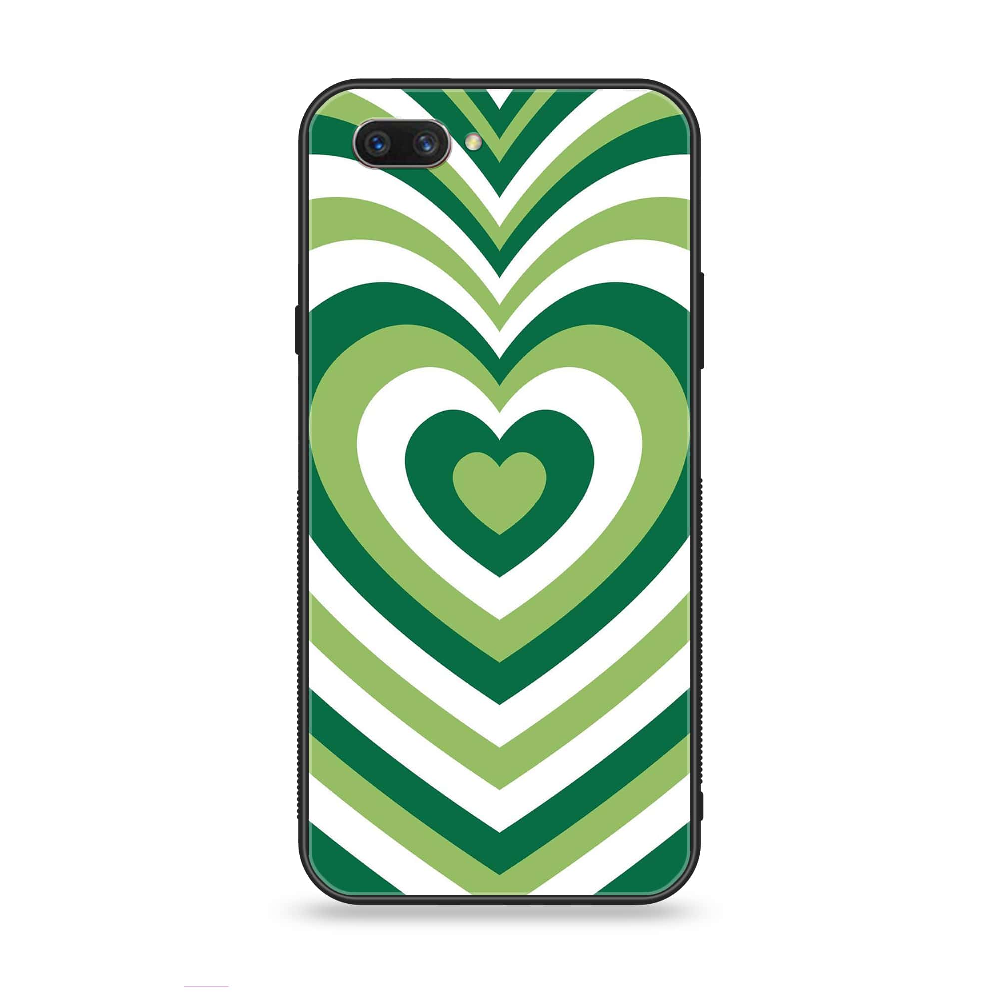 Oppo A3s - Heart Beat Series - Premium Printed Glass soft Bumper shock Proof Case