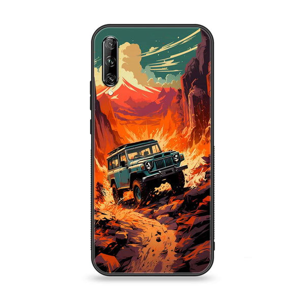 Huawei Y9s - Jeep Offroad - Premium Printed Glass soft Bumper shock Proof Case