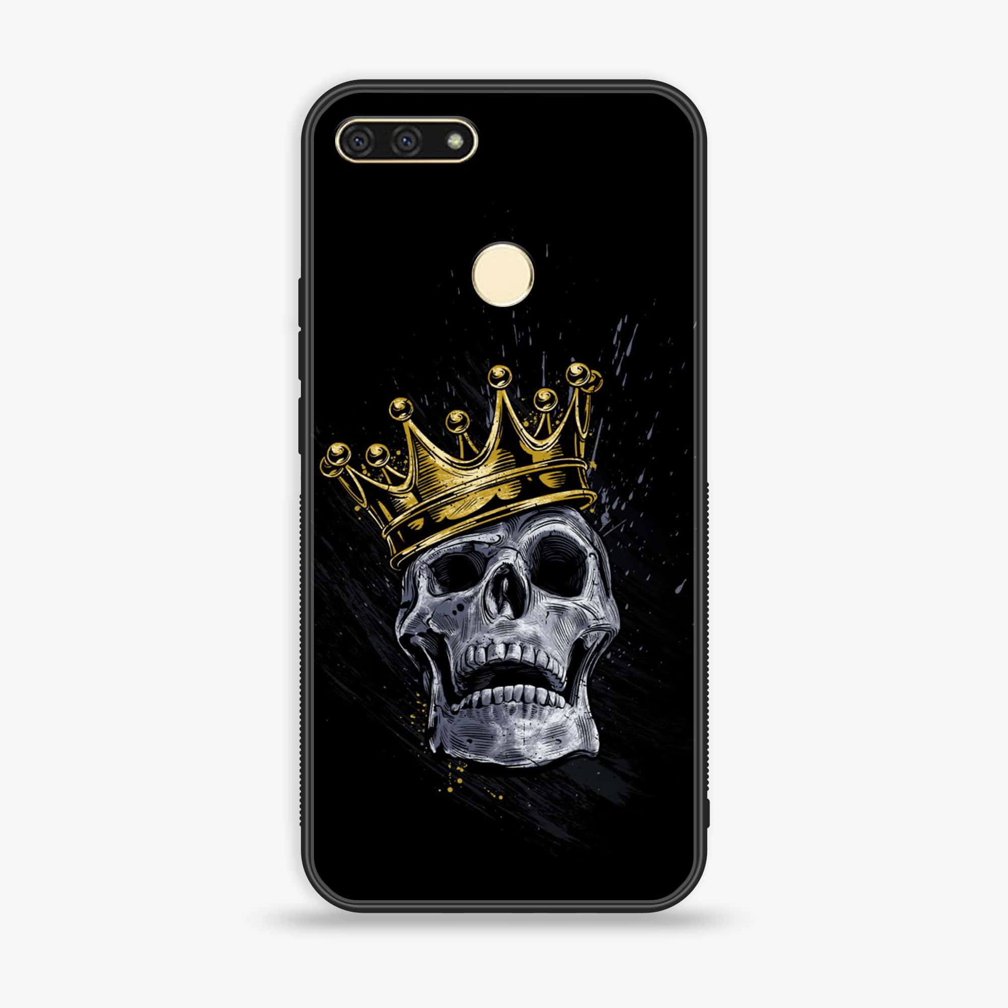 Honor 7A - King 2.0  Series - Premium Printed Glass soft Bumper shock Proof Case