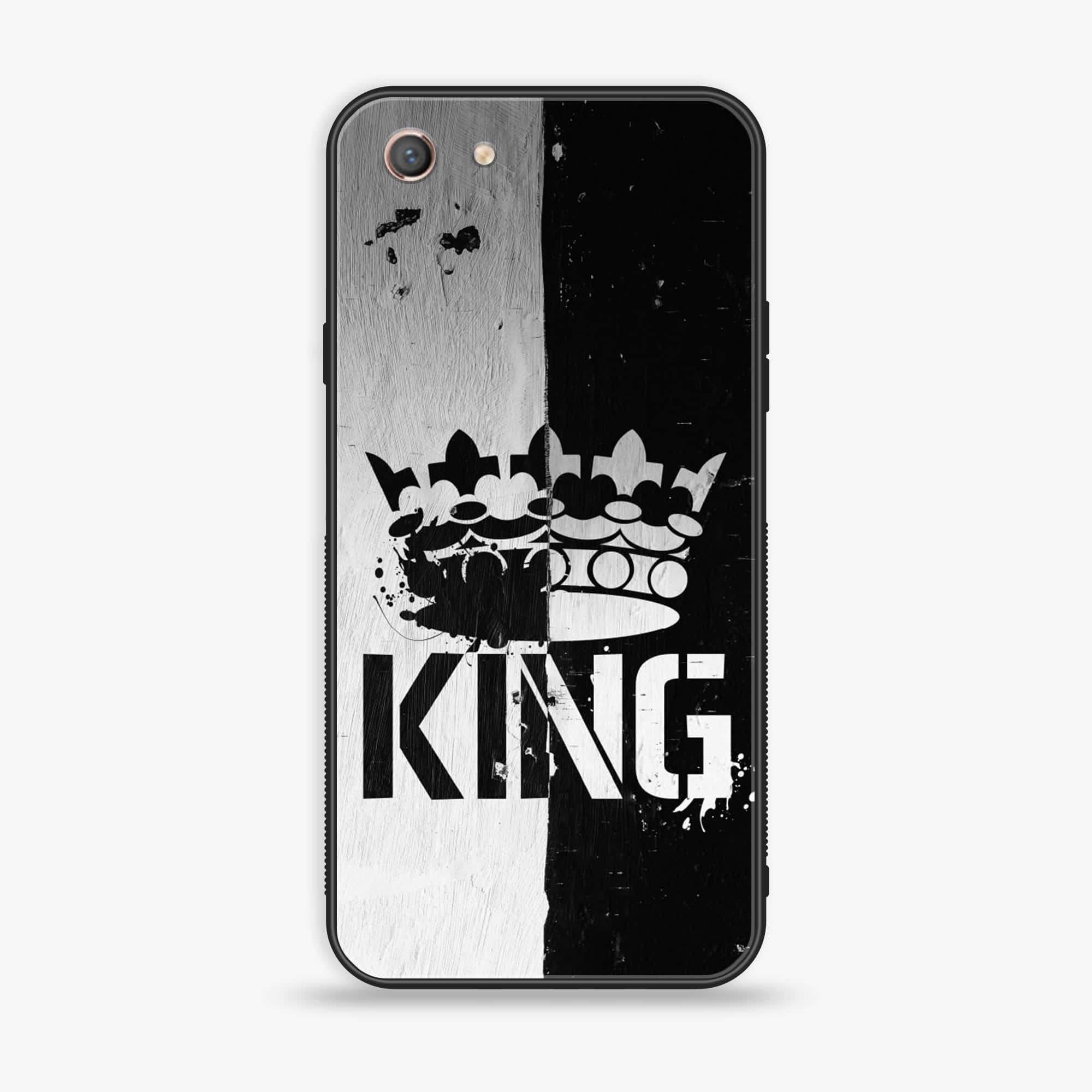 Oppo A71 (2018) - King 2.0 Series - Premium Printed Glass soft Bumper shock Proof Case