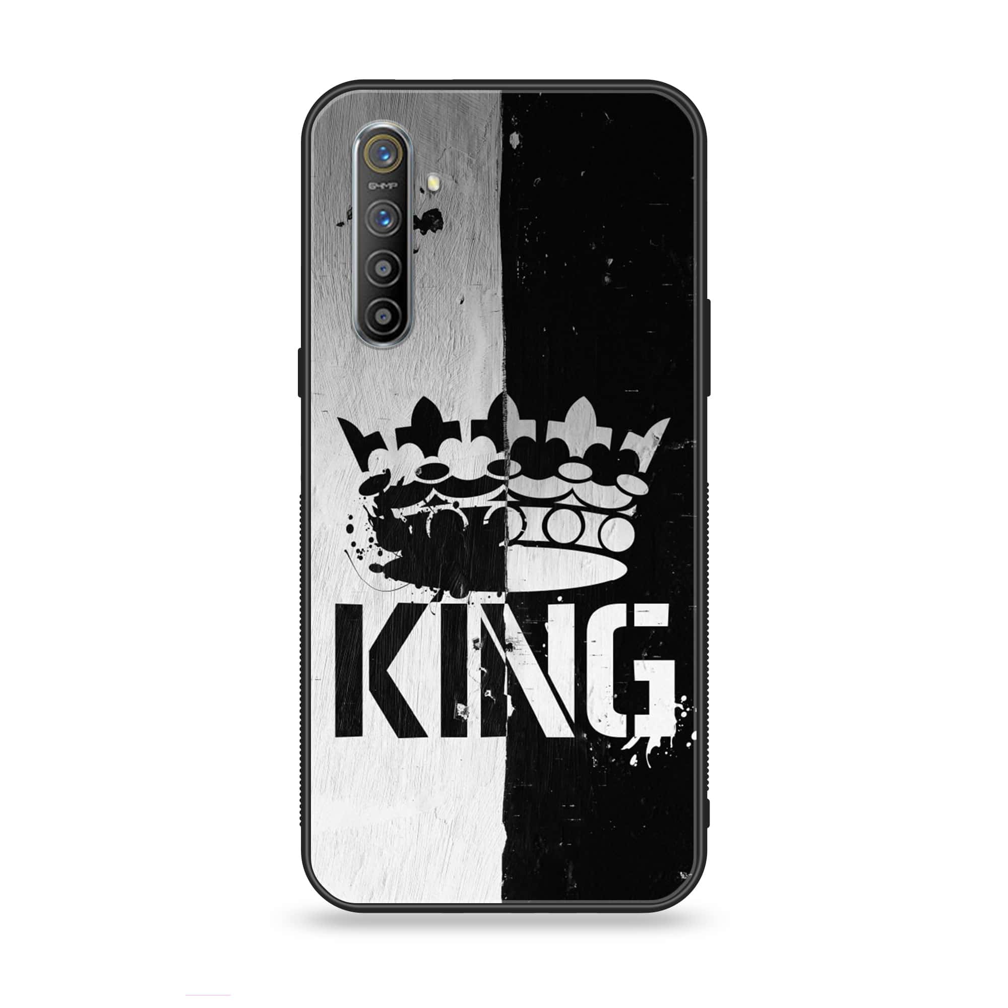 Realme XT - King Series V 2.0 - Premium Printed Glass soft Bumper shock Proof Case