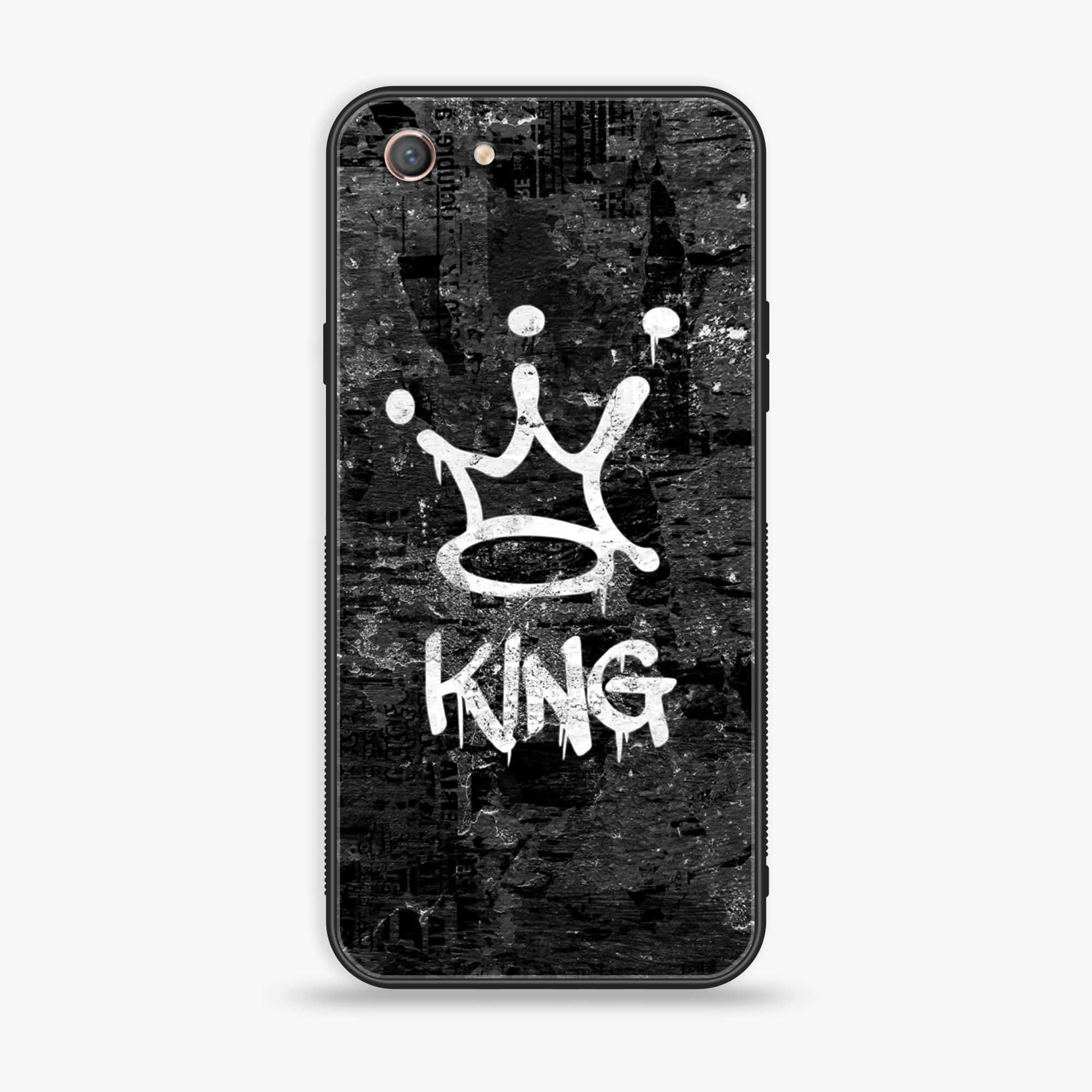 Oppo A71 (2018) - King 2.0 Series - Premium Printed Glass soft Bumper shock Proof Case