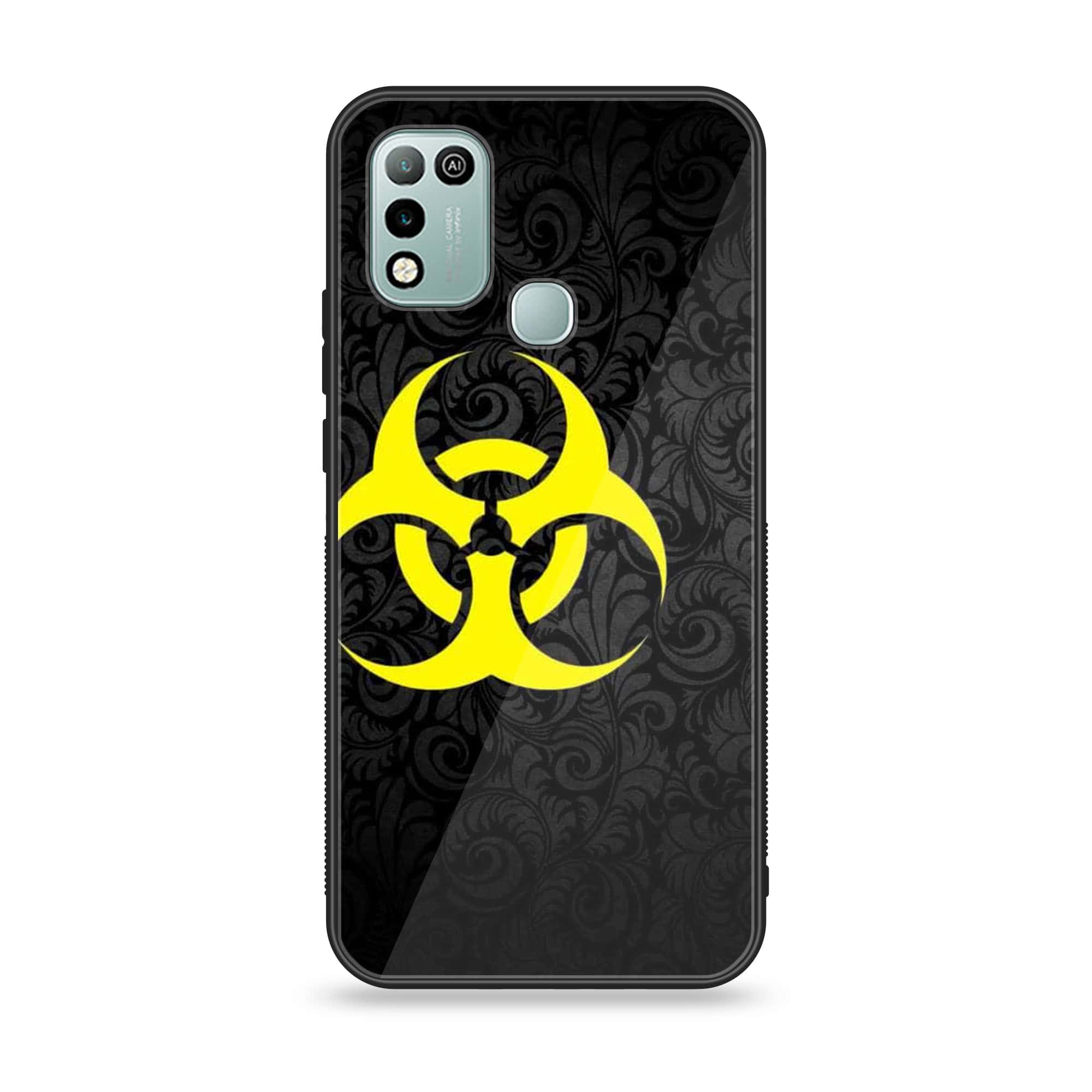 Infinix Hot 10 Play - Biohazard Sign Series - Premium Printed Glass soft Bumper shock Proof Case