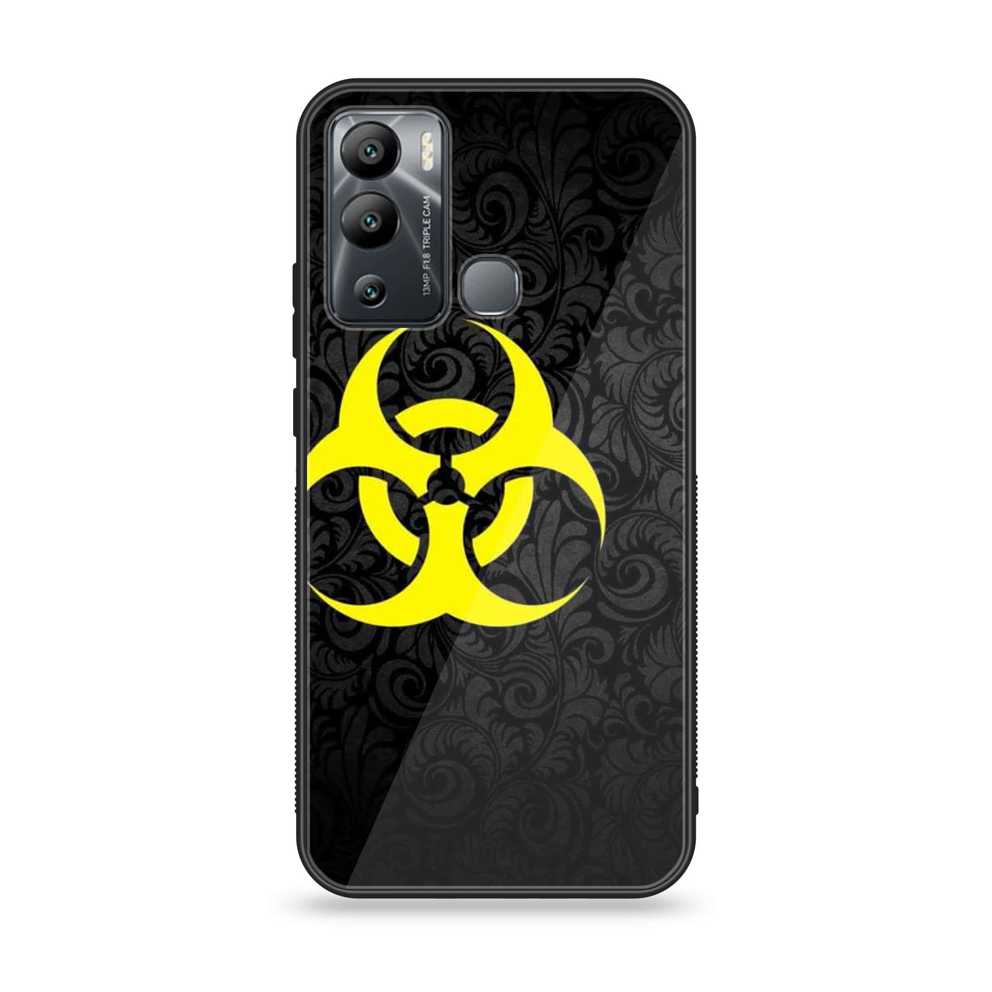 Infinix Hot 12 Play - Biohazard Sign Series - Premium Printed Glass soft Bumper shock Proof Case