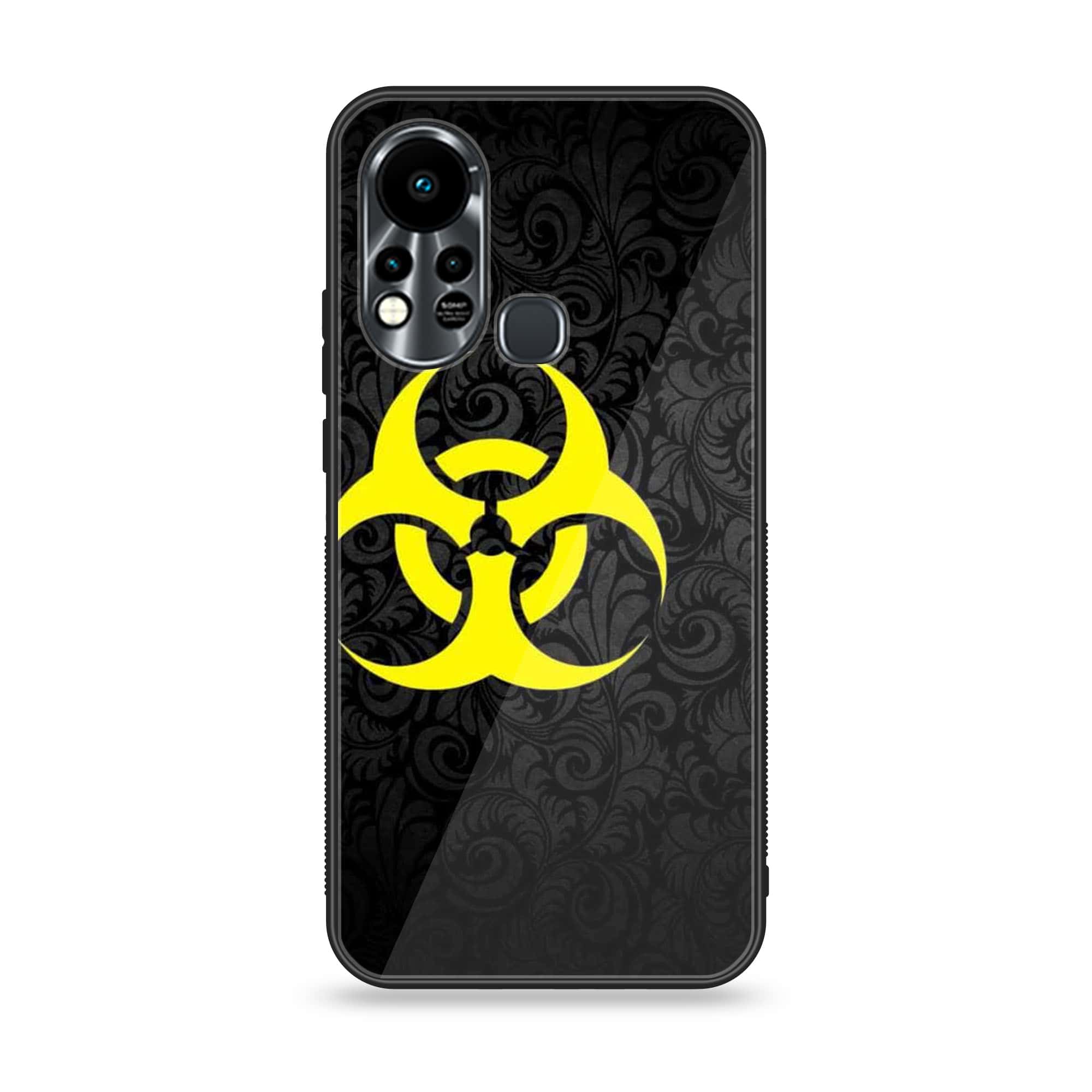 Infinix Hot 11S NFC Biohazard Sign Series Premium Printed Glass soft Bumper shock Proof Case