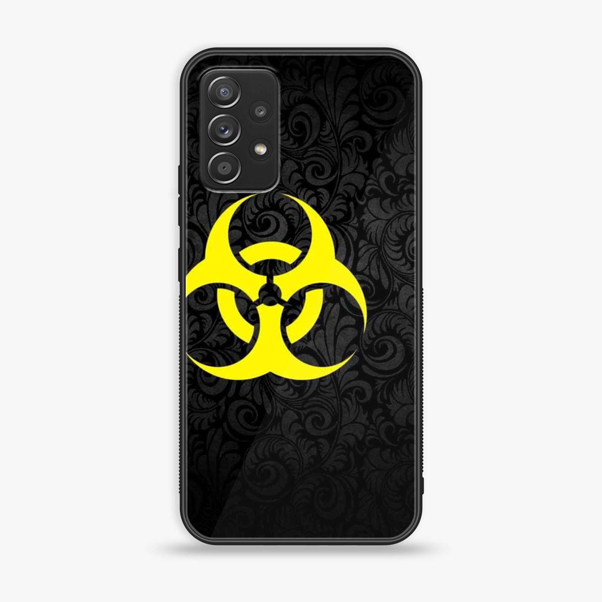 Samsung Galaxy A73-  Biohazard Sign Series - Premium Printed Glass soft Bumper shock Proof Case