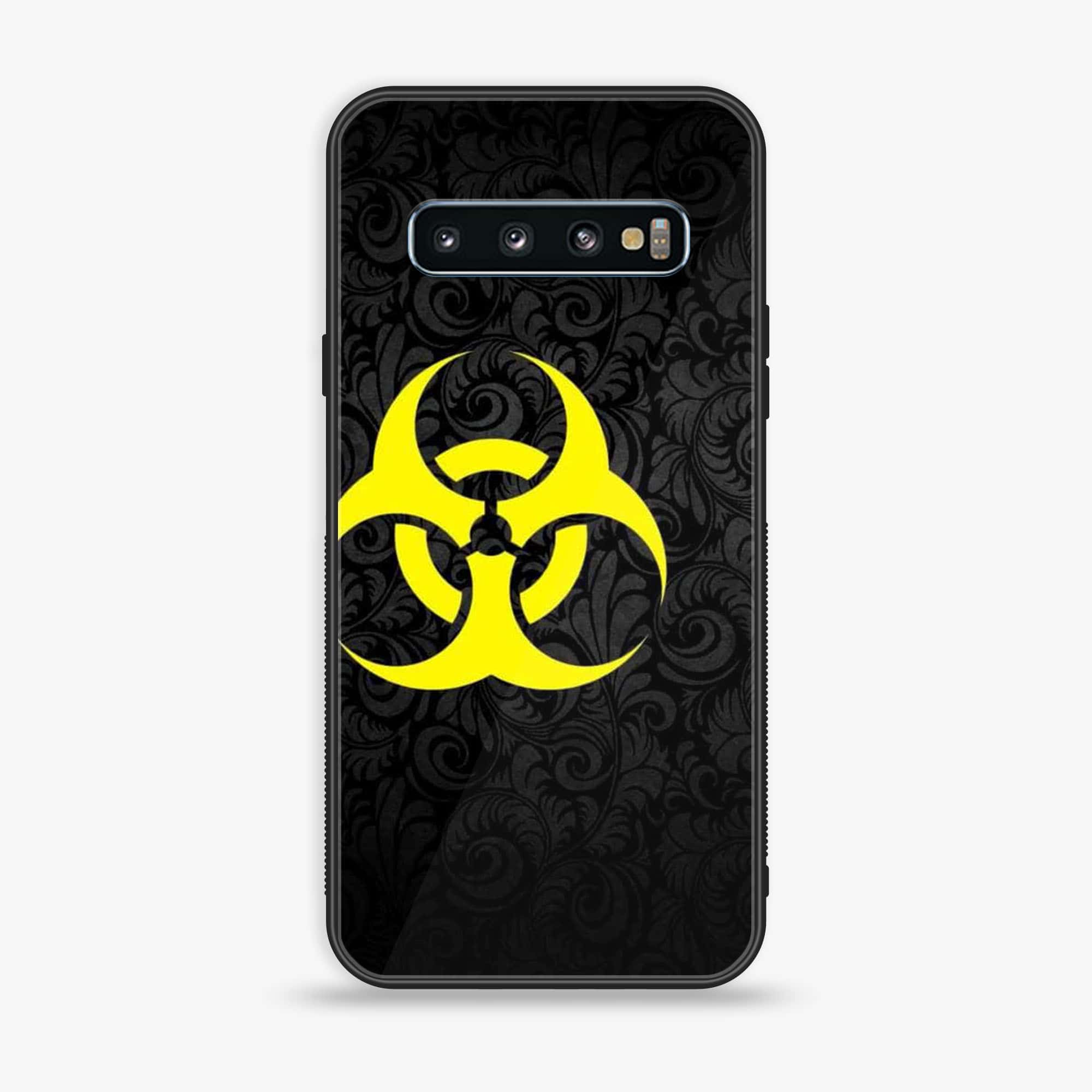 Samsung Galaxy S10 - Biohazard Sign Series - Premium Printed Glass soft Bumper shock Proof Case