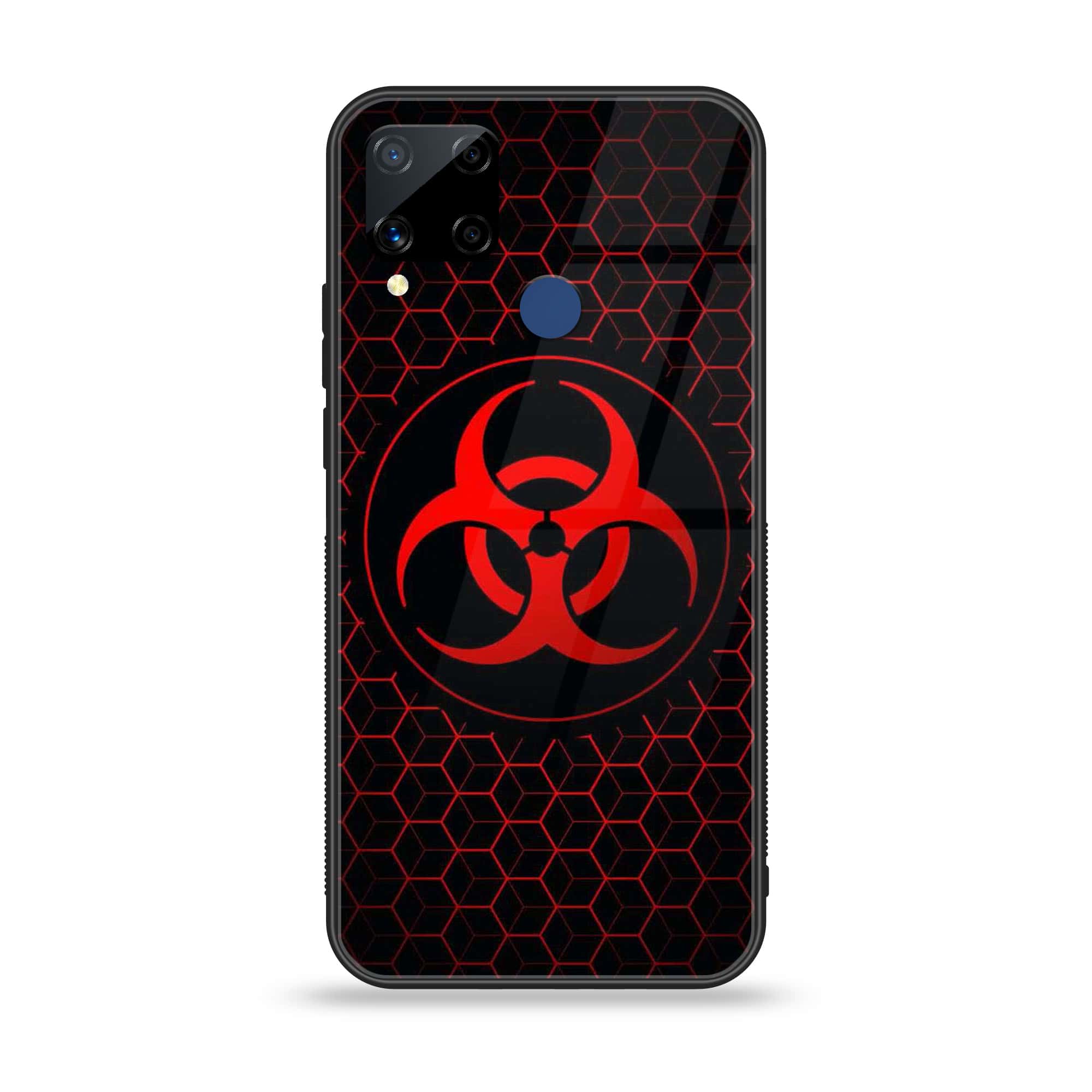 Realme C15 - Biohazard Sign Series - Premium Printed Glass soft Bumper shock Proof Case