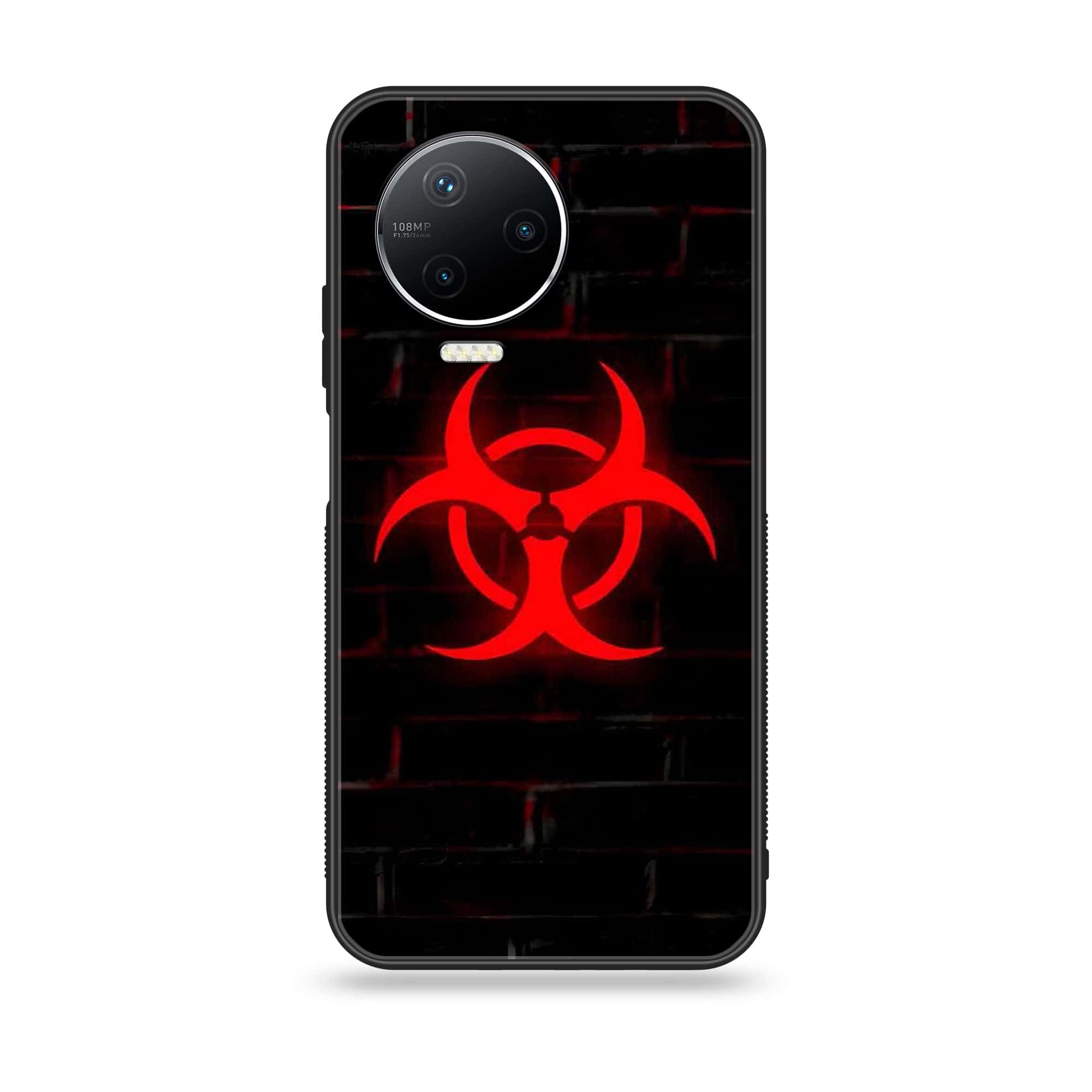Infinix Note 12 Pro - Biohazard Sign Series - Premium Printed Glass soft Bumper shock Proof Case