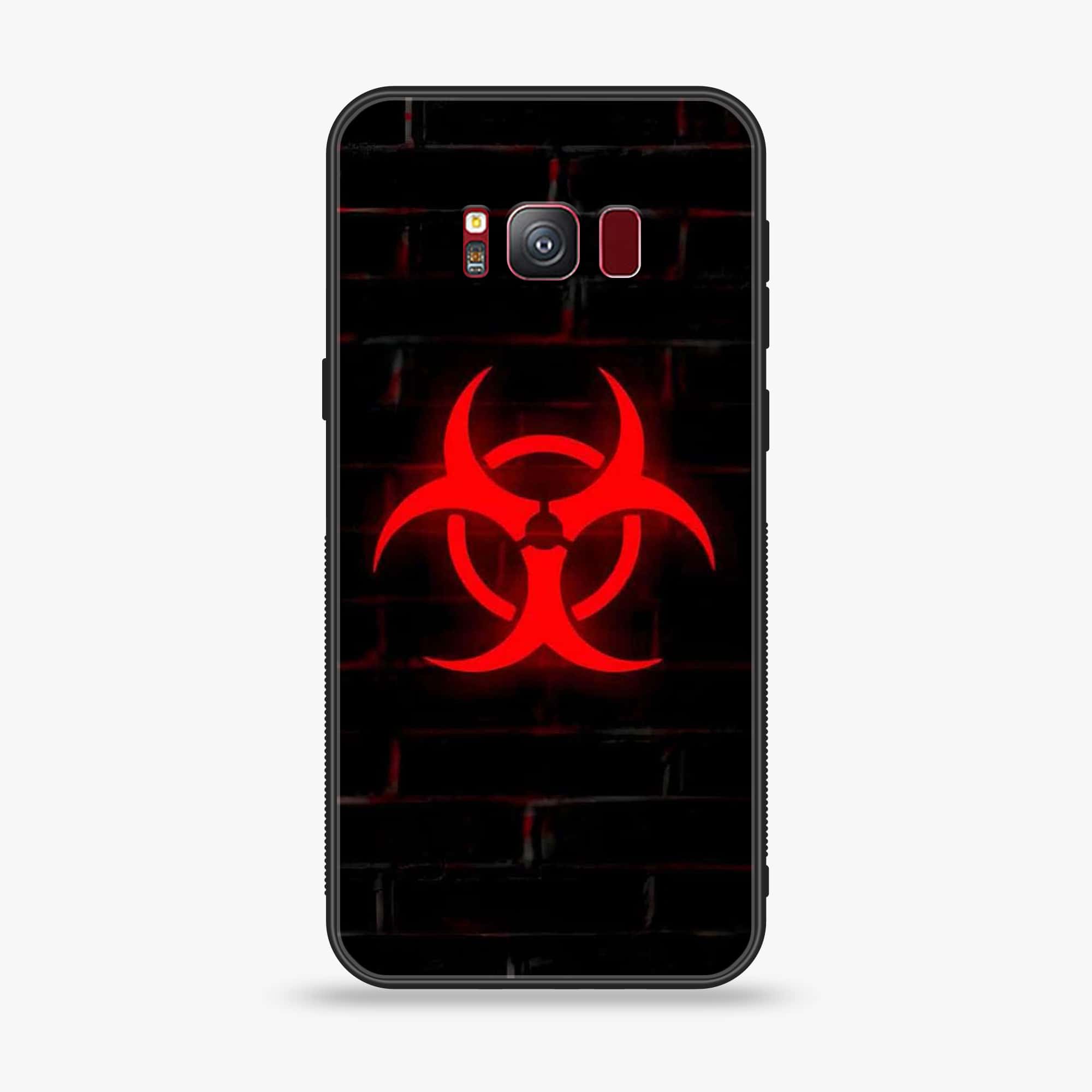 Samsung S8 Plus  Biohazard Sign Premium Printed Glass soft Bumper shock Proof Case