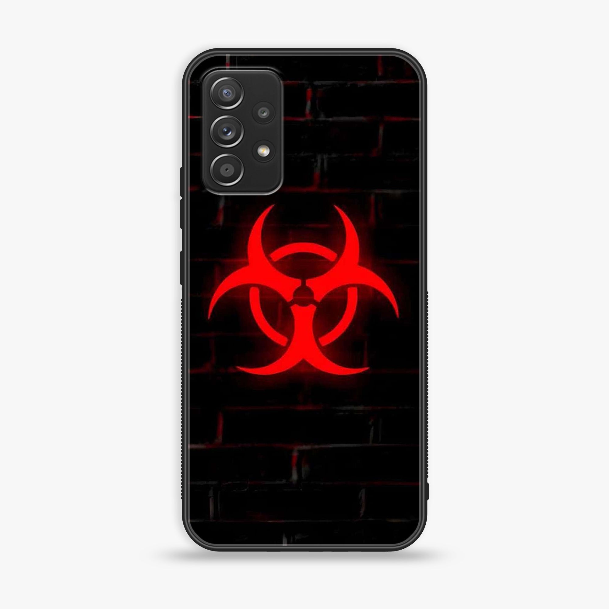Samsung Galaxy A73-  Biohazard Sign Series - Premium Printed Glass soft Bumper shock Proof Case