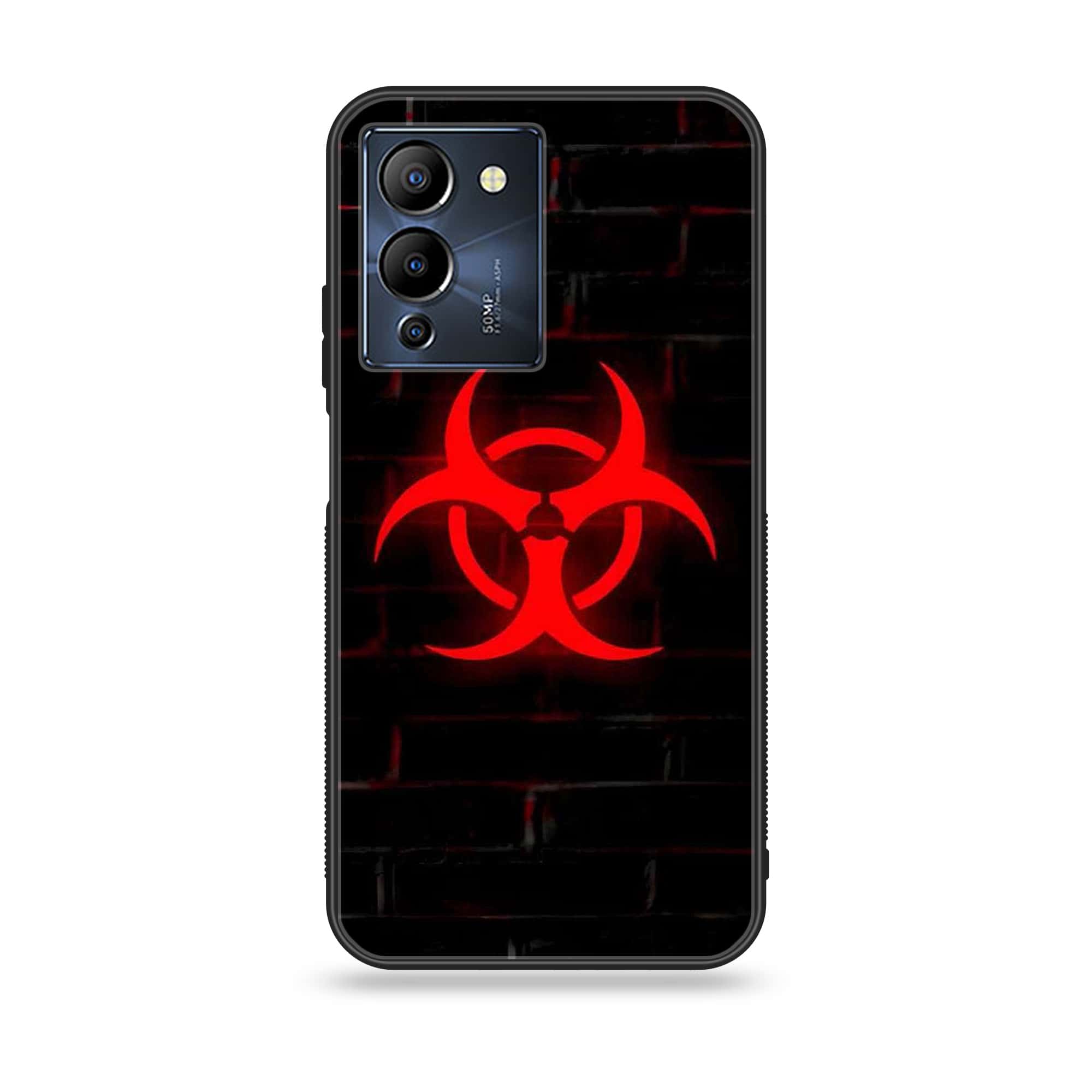 Infinix Note 12 G96 Biohazard Sign Series Premium Printed Glass soft Bumper shock Proof Case