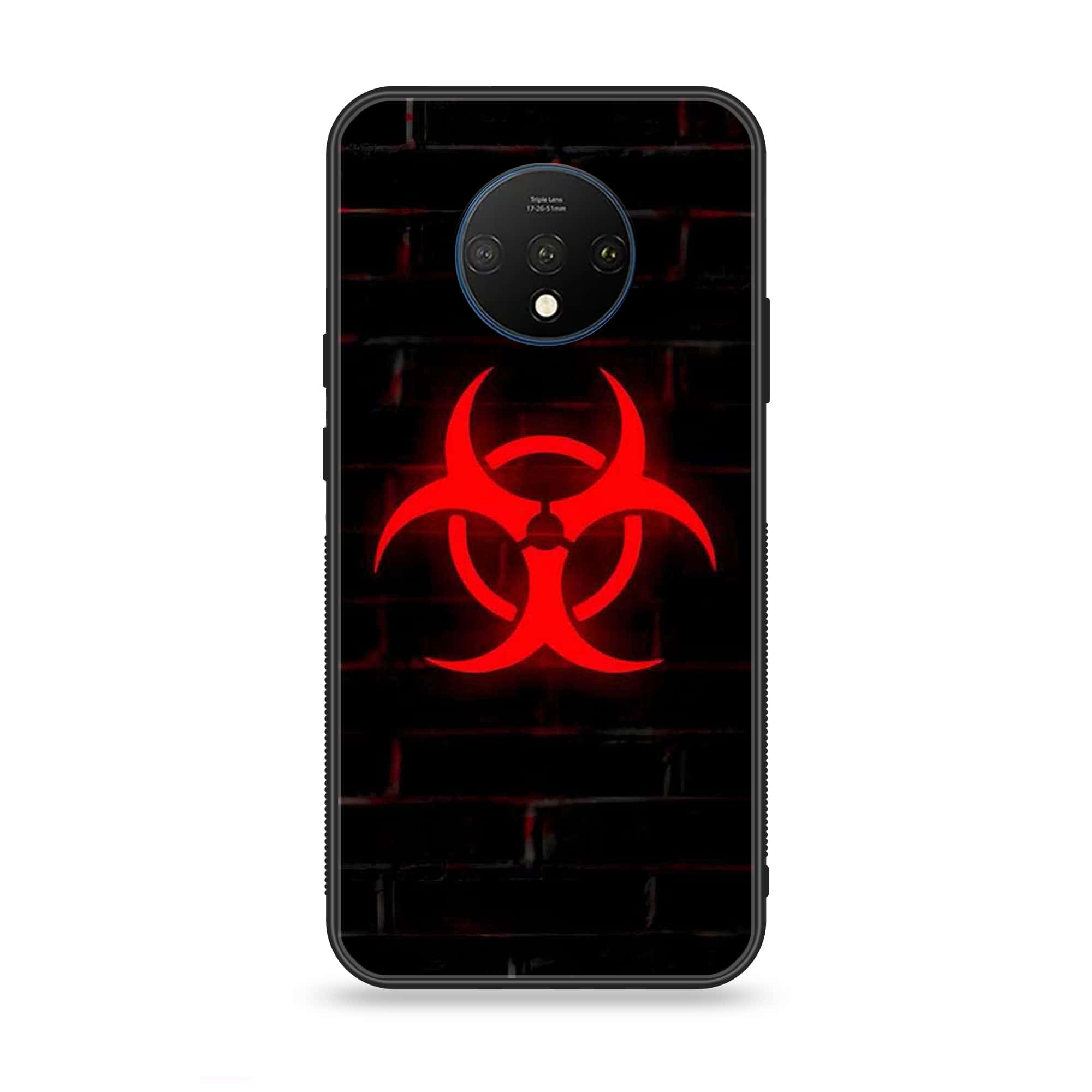 OnePlus 7T - Biohazard Sign Series - Premium Printed Glass soft Bumper shock Proof Case