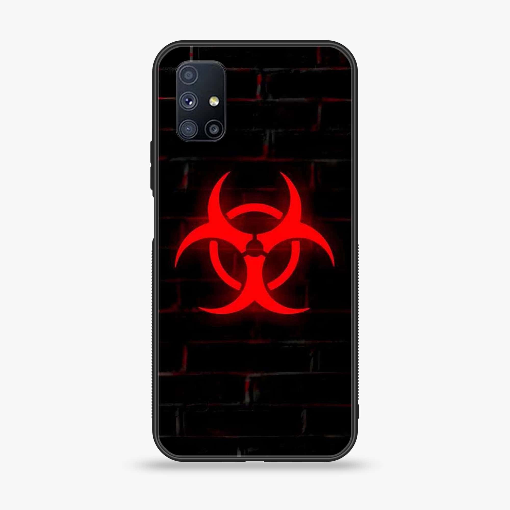 Samsung Galaxy M51 - Biohazard Sign Series - Premium Printed Glass soft Bumper shock Proof Case