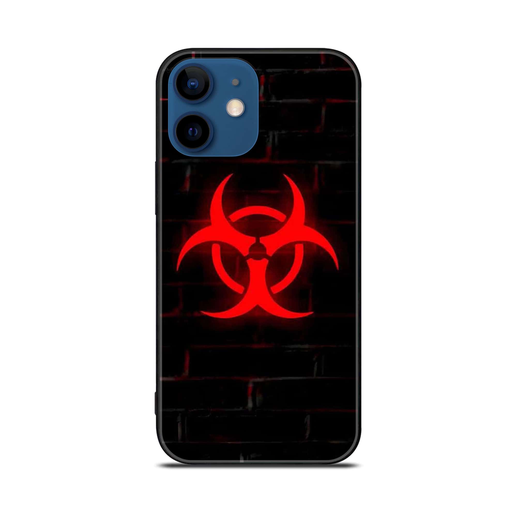 iPhone 12 Mini Biohazard Sign  Premium Printed Glass soft Bumper shock Proof Case