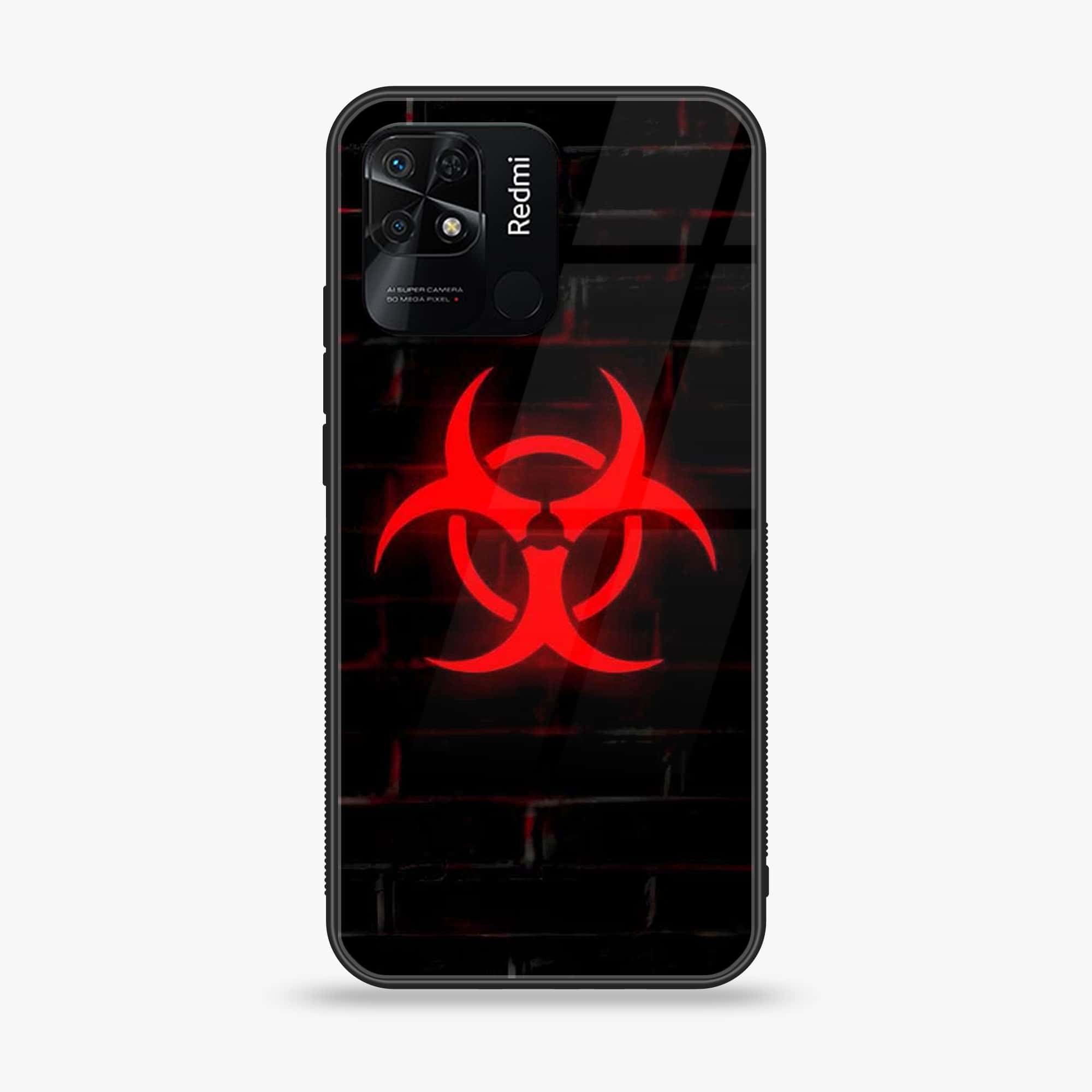 Xiaomi Redmi 10C - Biohazard Sign Series - Premium Printed Glass soft Bumper shock Proof Case
