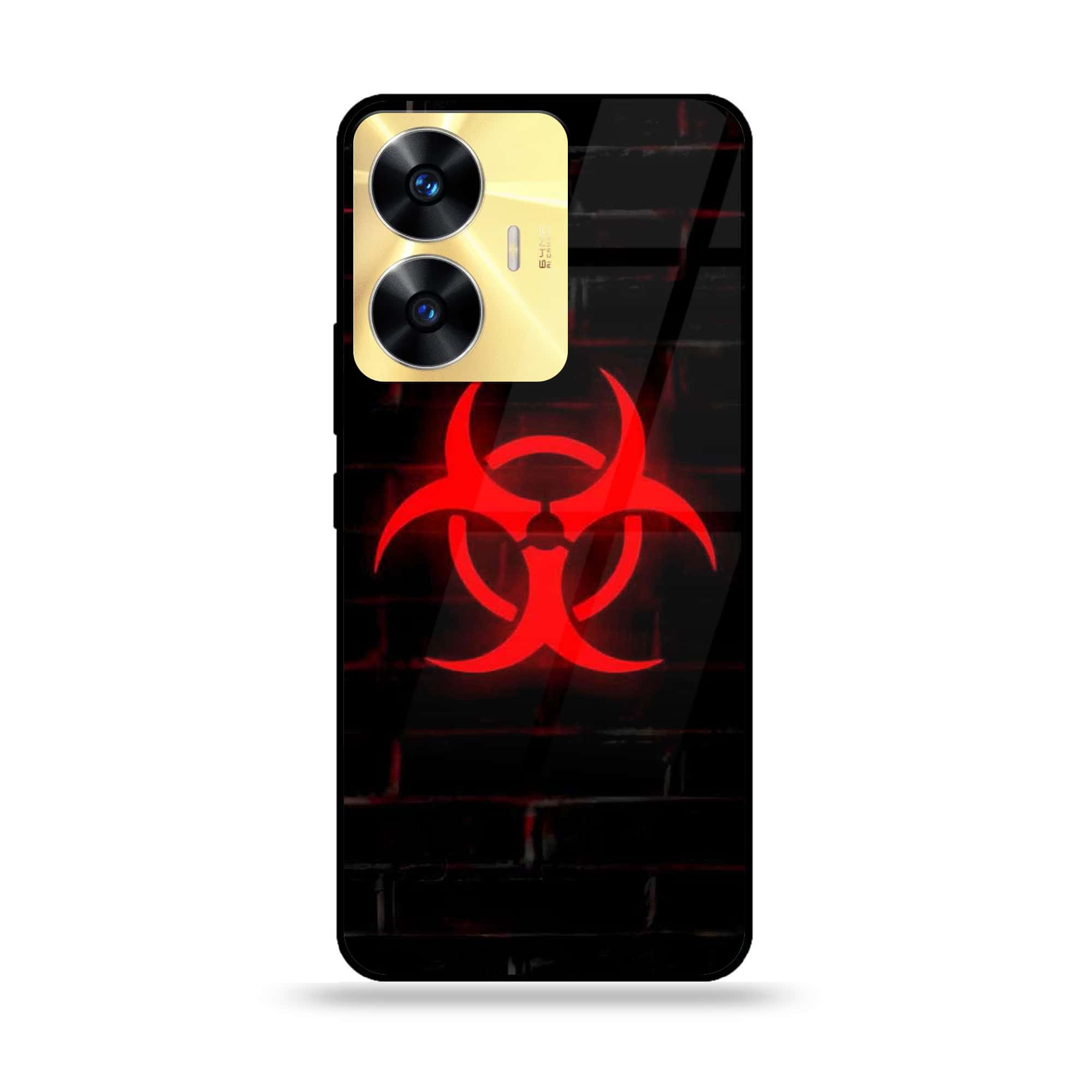 Realme C55 - Biohazard Sign Series - Premium Printed Glass soft Bumper shock Proof Case