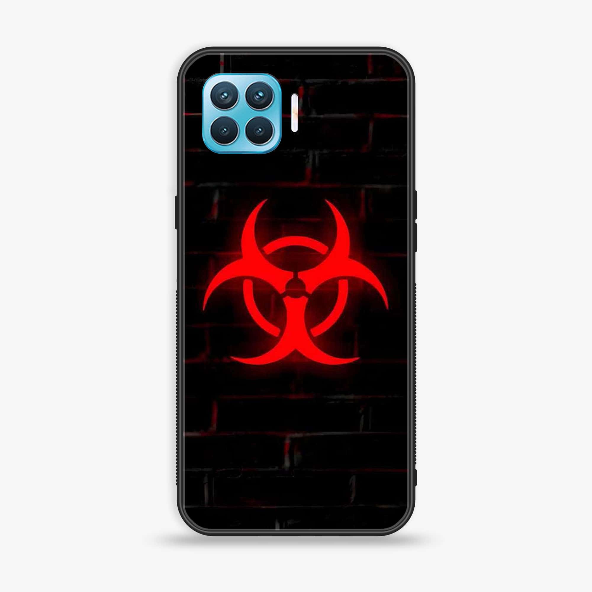 Oppo F17 - Biohazard Sign Series - Premium Printed Glass soft Bumper shock Proof Case