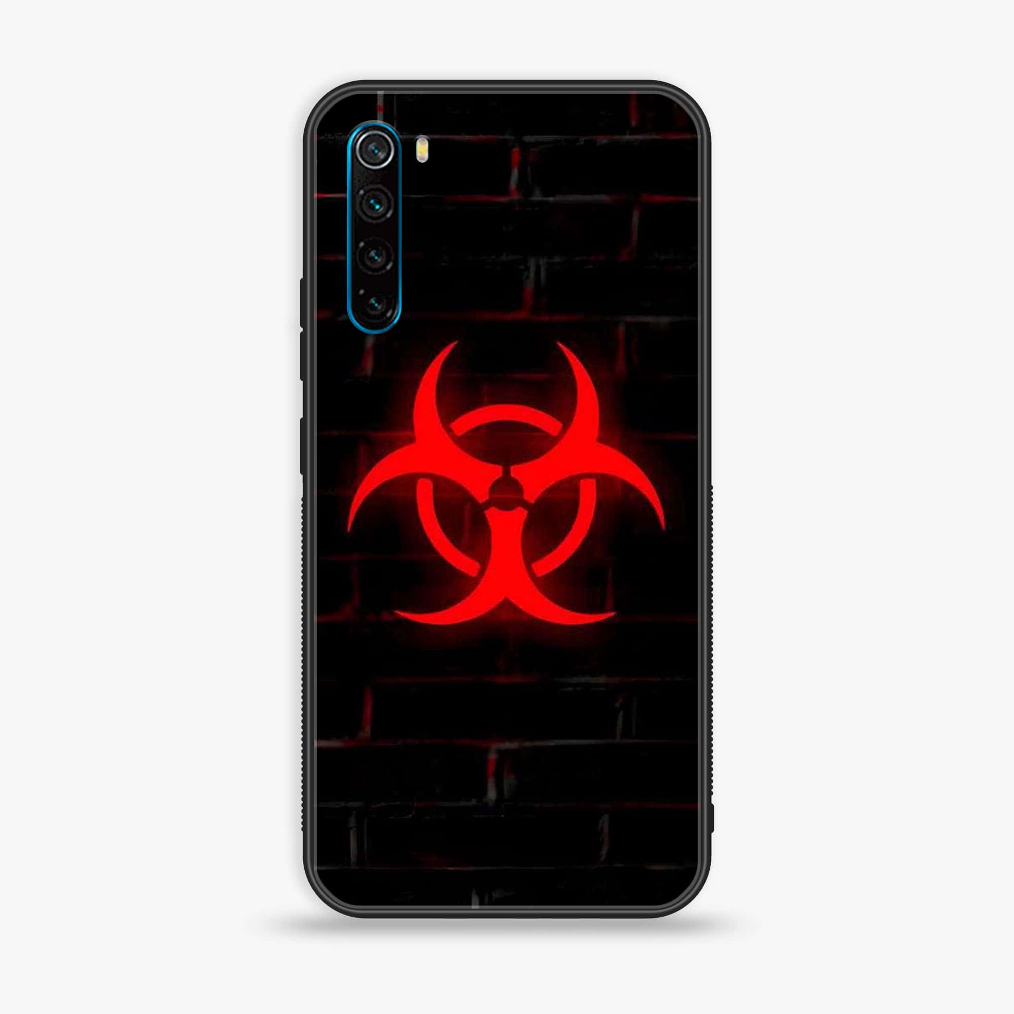 Redmi Note 8 - Biohazard Sign Series - Premium Printed Glass soft Bumper shock Proof Case