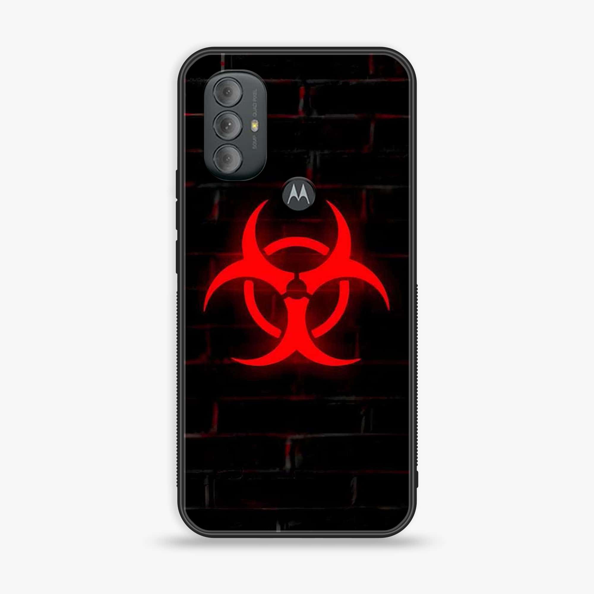 Motorola Moto G Power - Biohazard Sign Series - Premium Printed Glass soft Bumper shock Proof Case