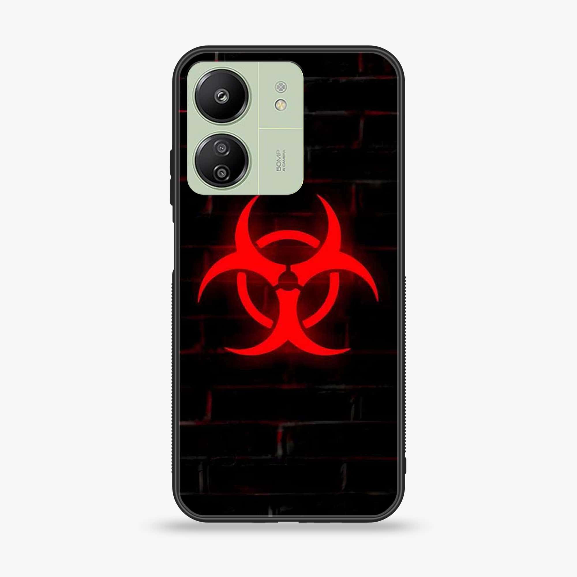 Xiaomi Redmi 13C - Biohazard Sign Series - Premium Printed Glass soft Bumper shock Proof Case