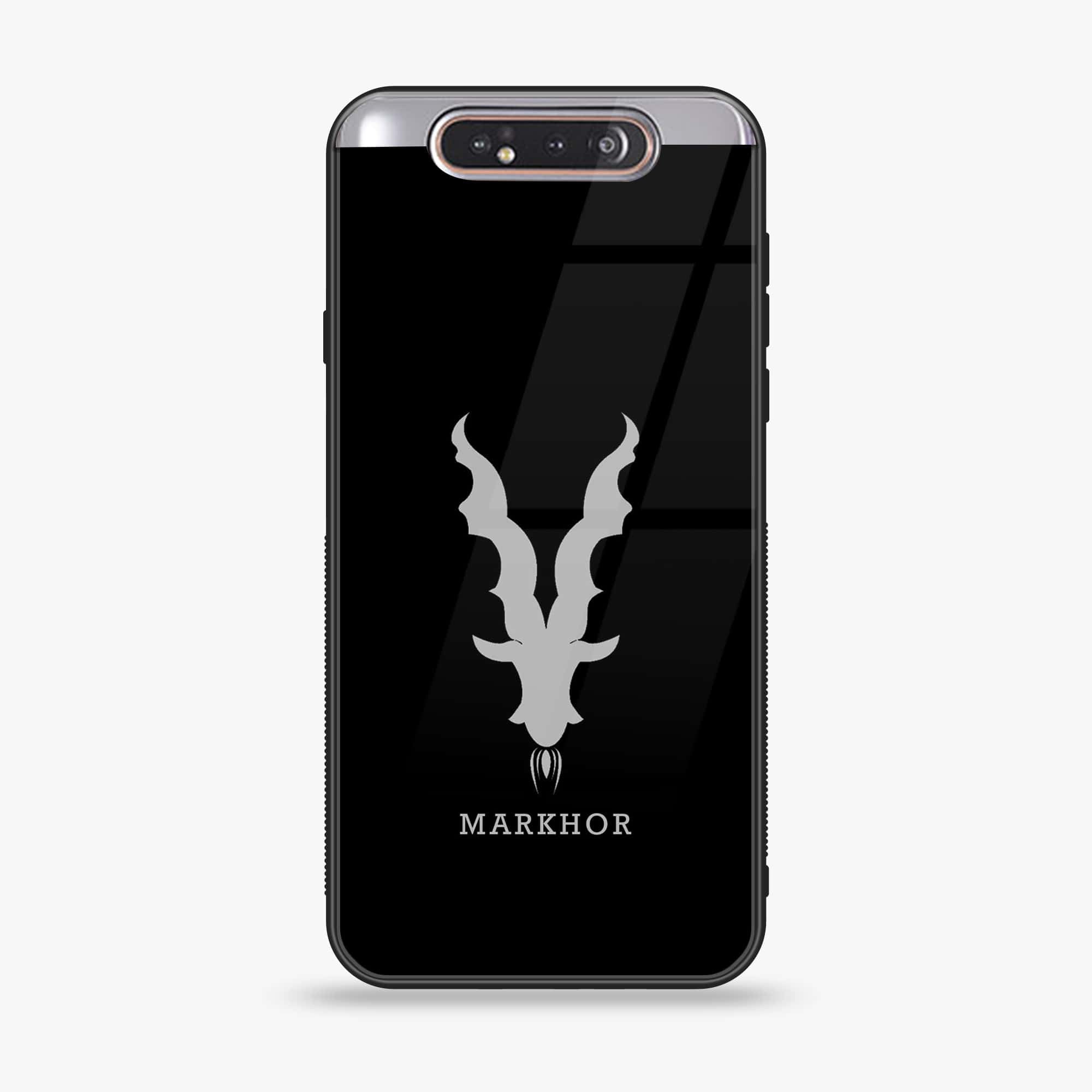 Samsung Galaxy A80 - Markhor Series - Premium Printed Glass soft Bumper shock Proof Case