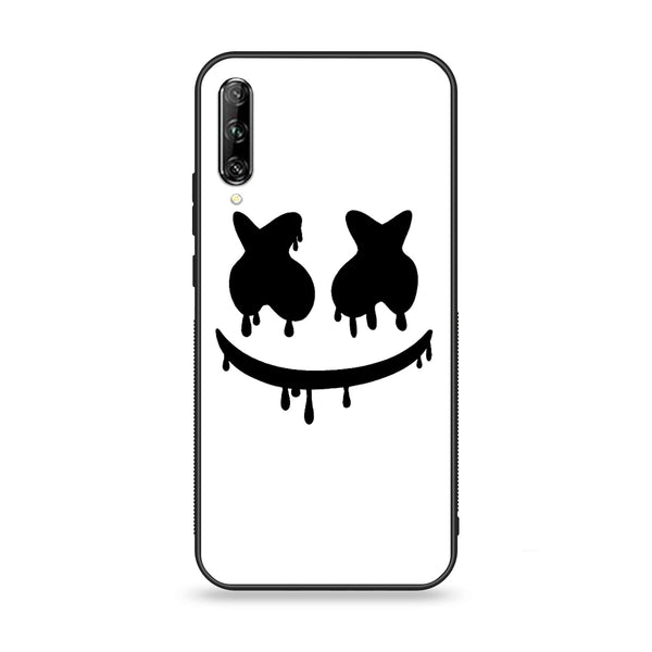 Huawei Y9s - Marshmello Face - Premium Printed Glass soft Bumper shock Proof Case