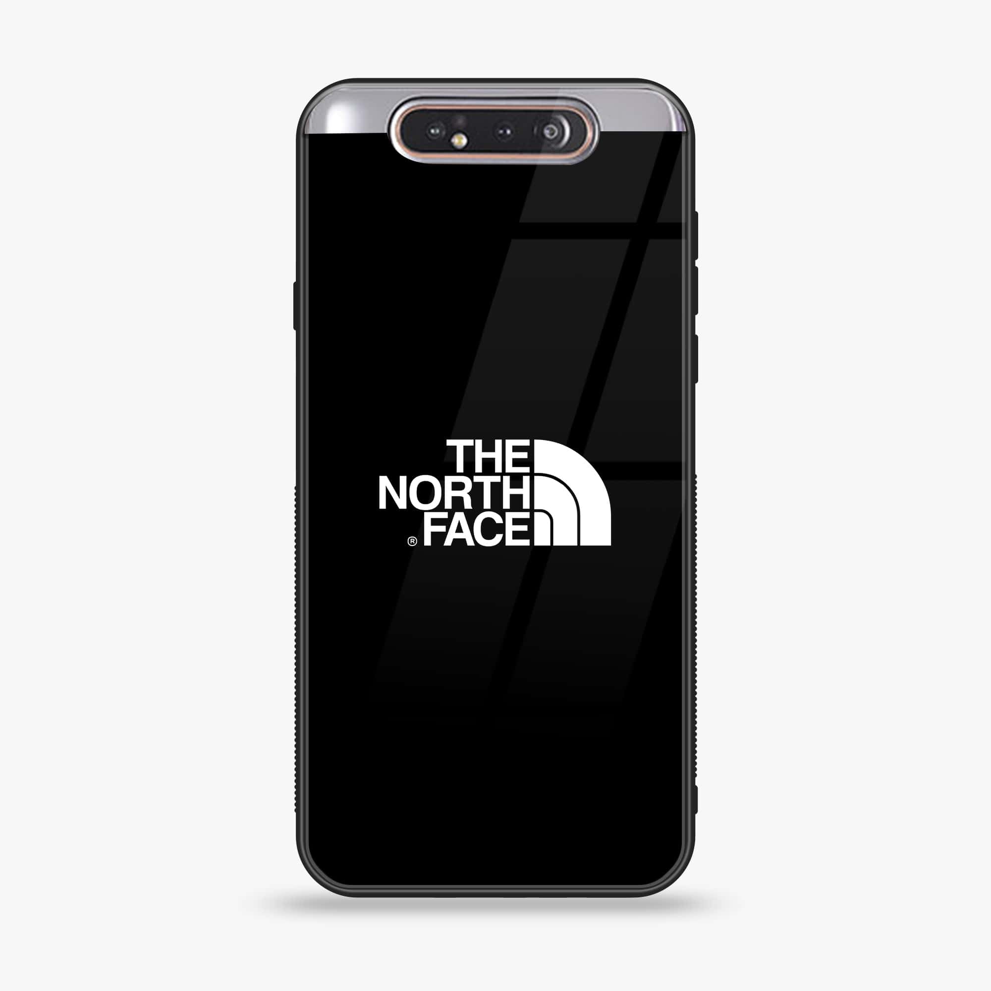 Samsung Galaxy A80 - The North Face Series - Premium Printed Glass soft Bumper shock Proof Case