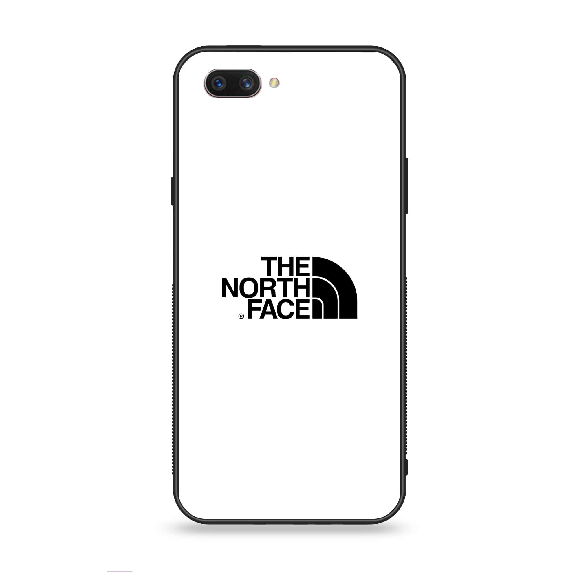 Oppo A3s - The North Face Series - Premium Printed Glass soft Bumper shock Proof Case