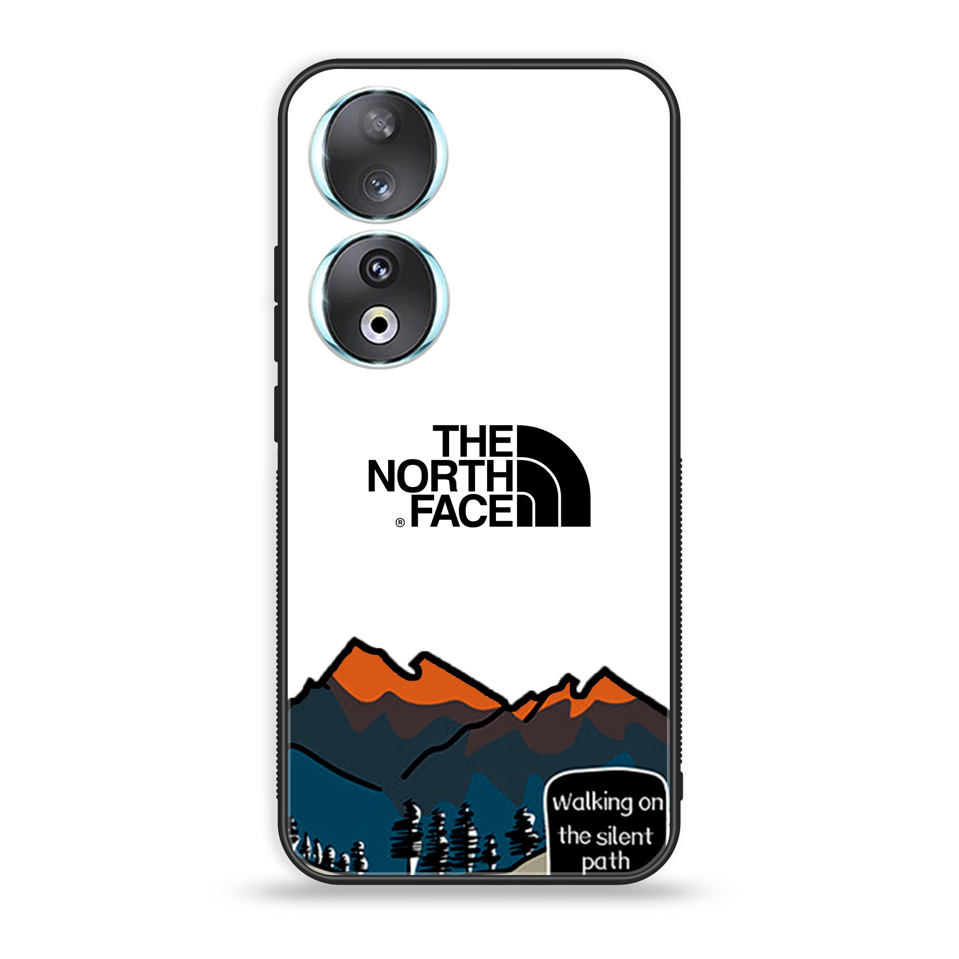 Huawei Honor 90 - The Northface Series - Premium Printed Glass soft Bumper shock Proof Case