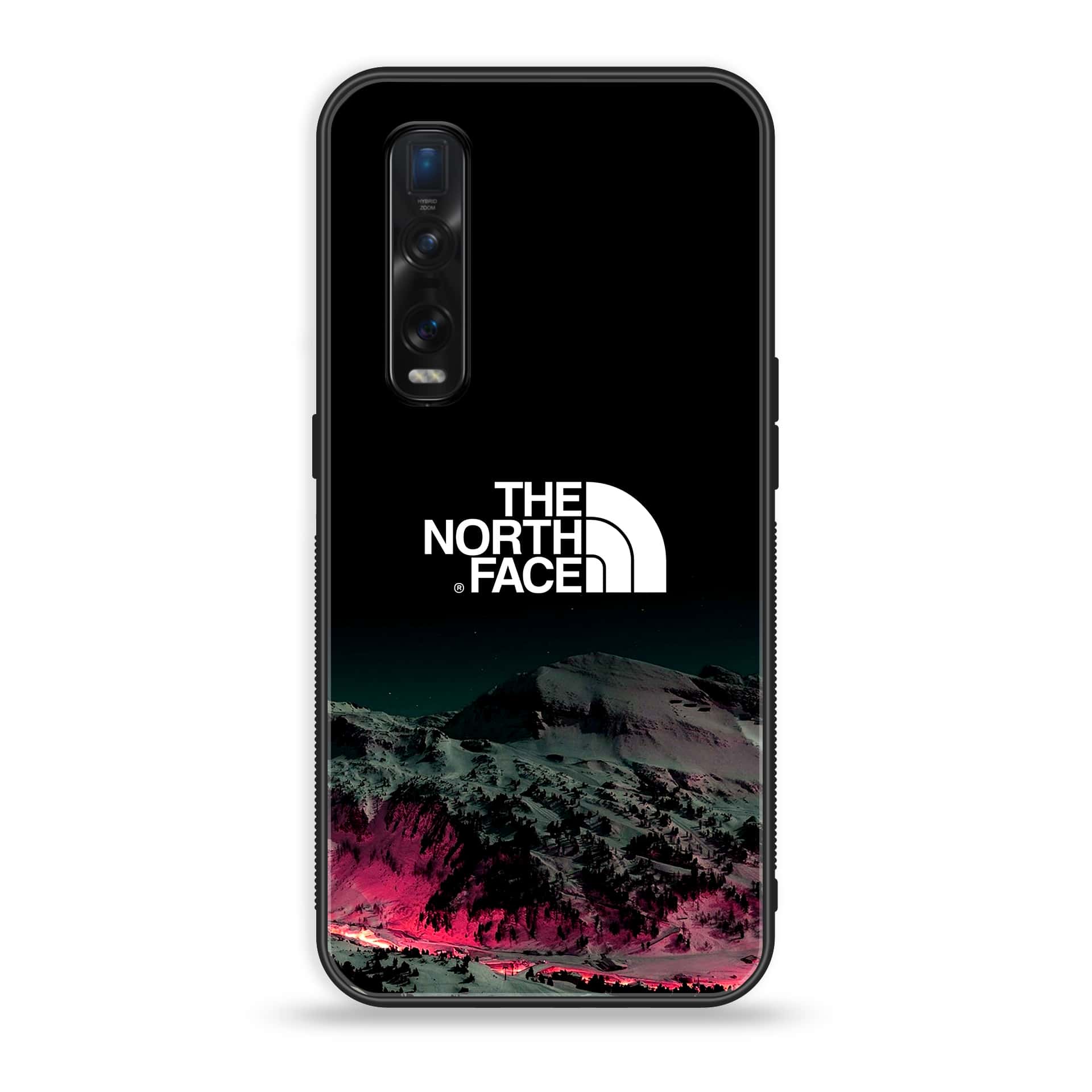 Oppo Find X2 Pro - The North Face Series - Premium Printed Glass soft Bumper shock Proof Case