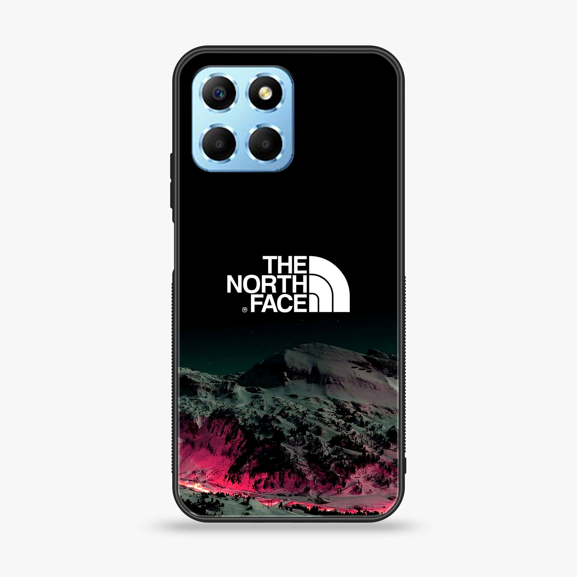Honor X6 - The North Face Series - Premium Printed Glass soft Bumper shock Proof Case