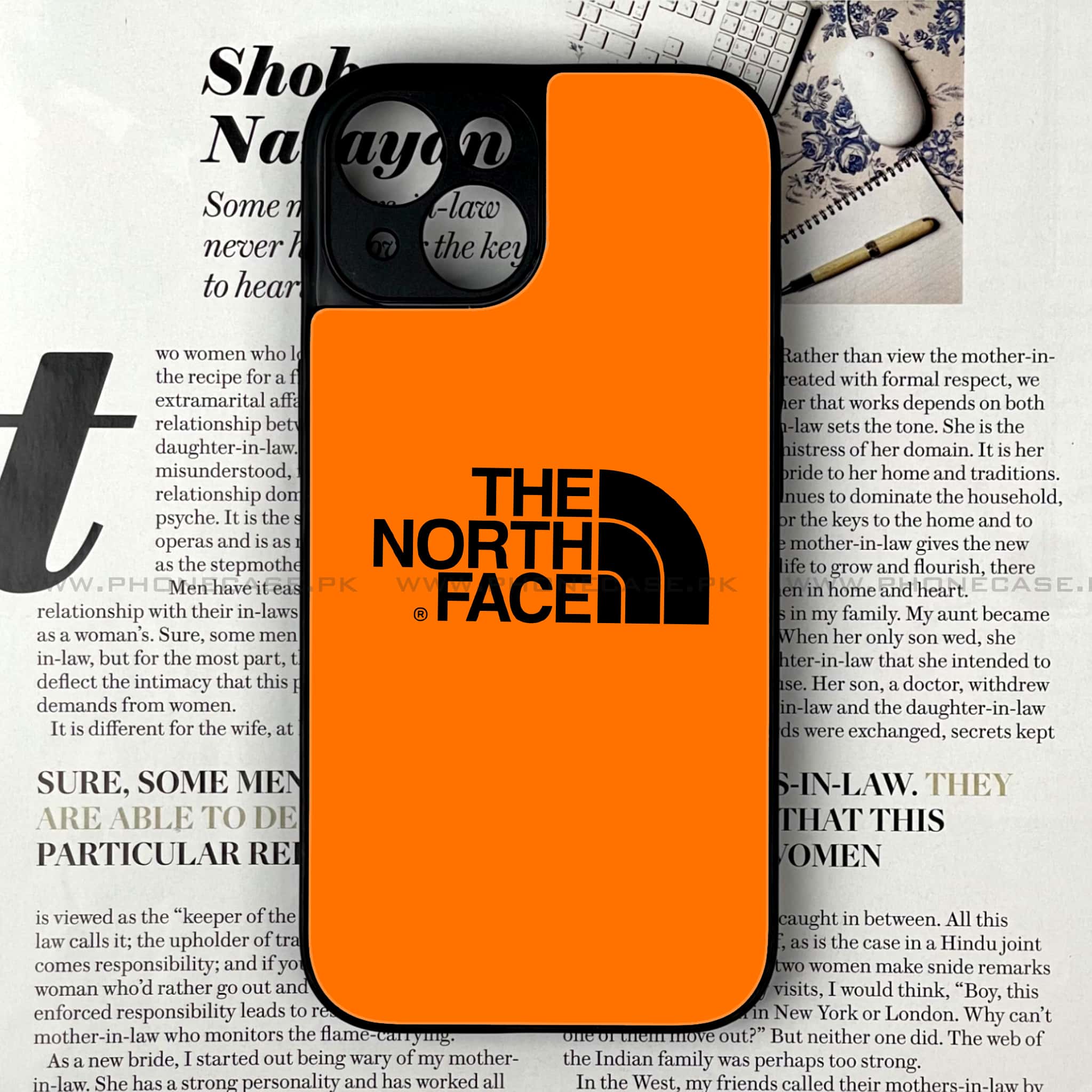 iPhone 13 Mini - The North Face Series - Premium Printed Glass soft Bumper shock Proof Case