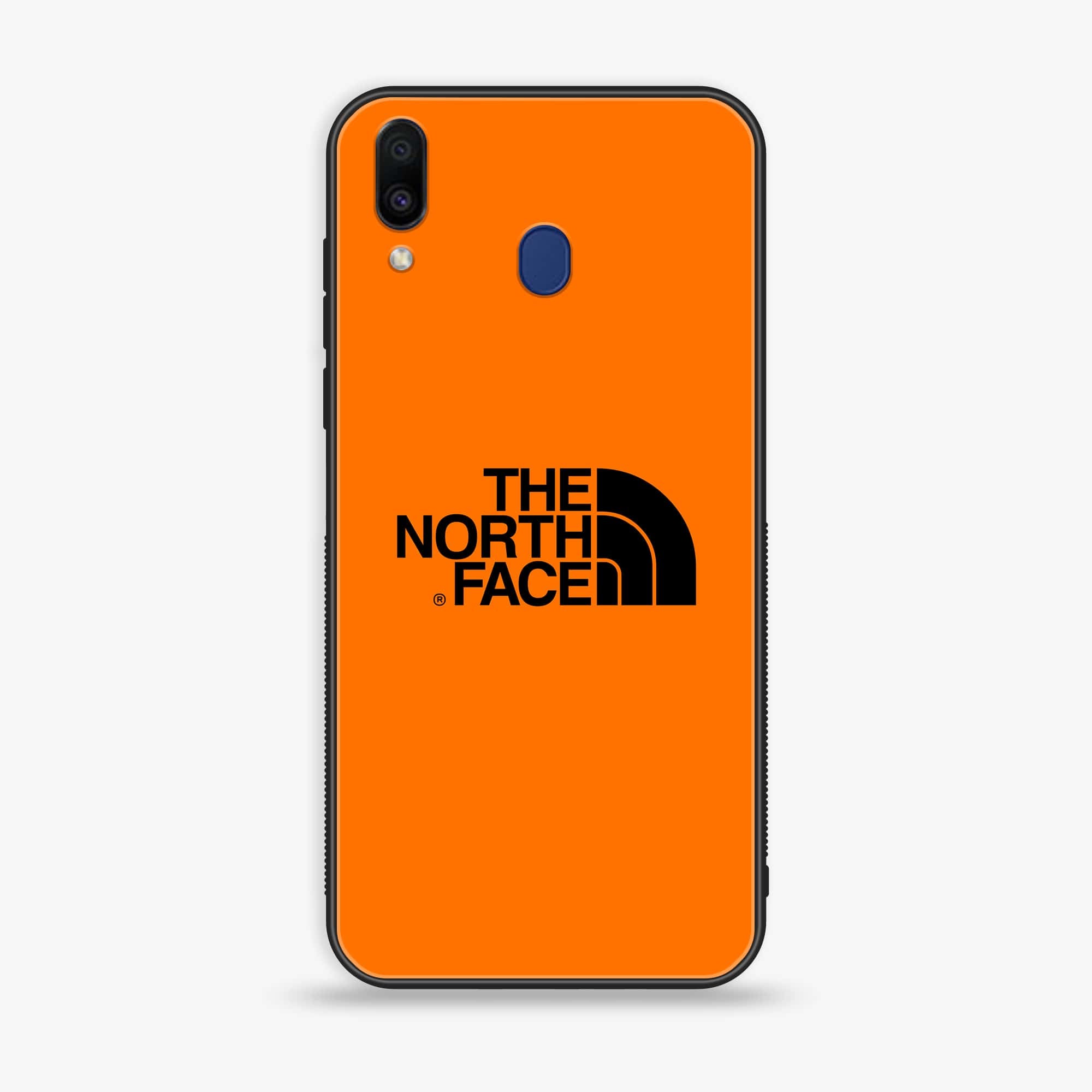 Samsung Galaxy M20 - The North Face Series - Premium Printed Glass soft Bumper shock Proof Case