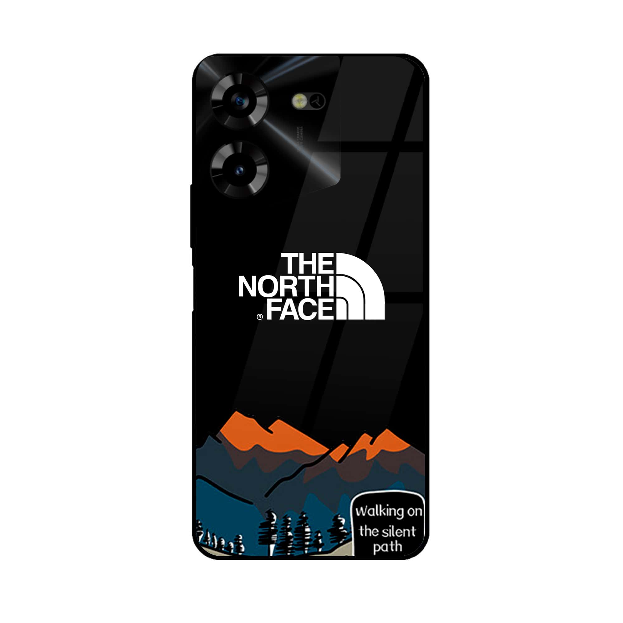 Tecno Pova 5 - The North Face Series - Premium Printed Glass soft Bumper shock Proof Case