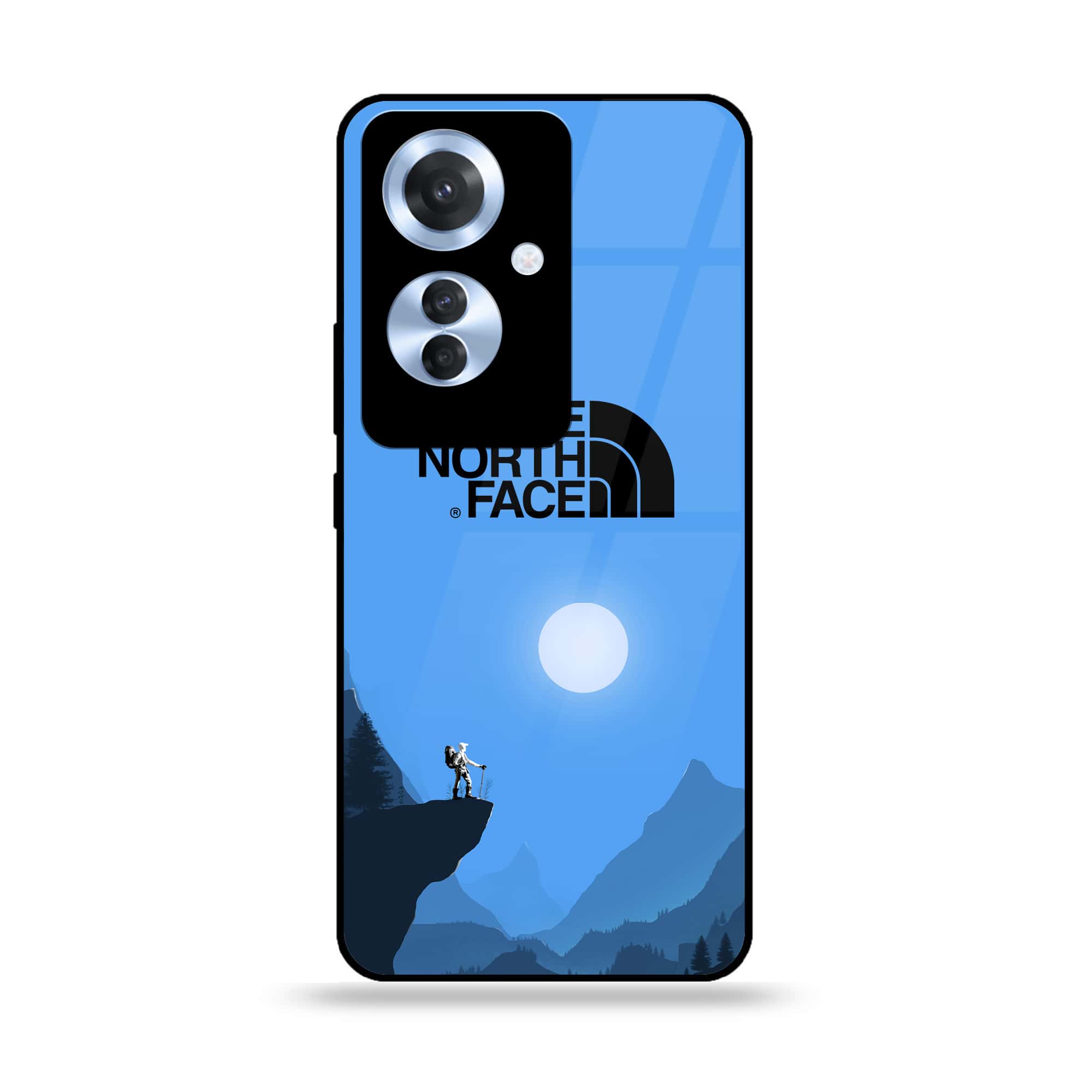 Oppo F25 Pro - The North Face Series - Premium Printed Glass soft Bumper shock Proof Case