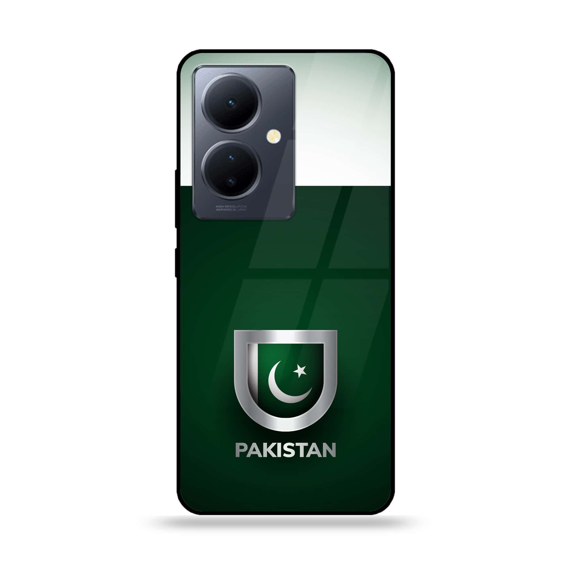Vivo Y78 - Pakistani Flag Series - Premium Printed Glass soft Bumper shock Proof Case