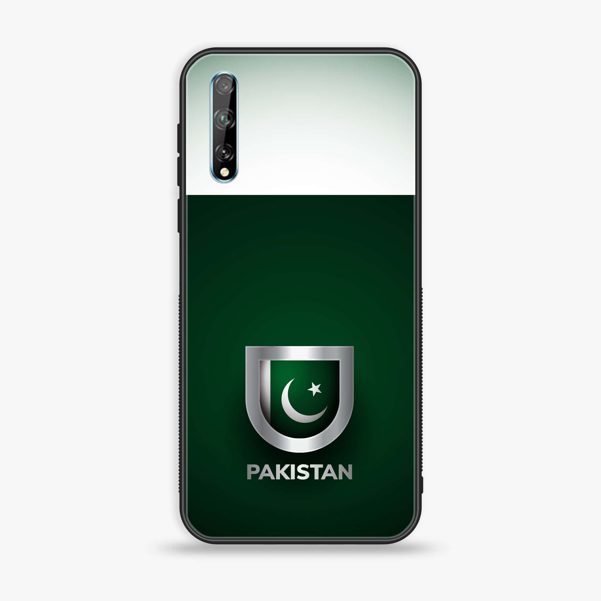 Huawei Y8p - Pakistani Flag Series - Premium Printed Glass soft Bumper shock Proof Case