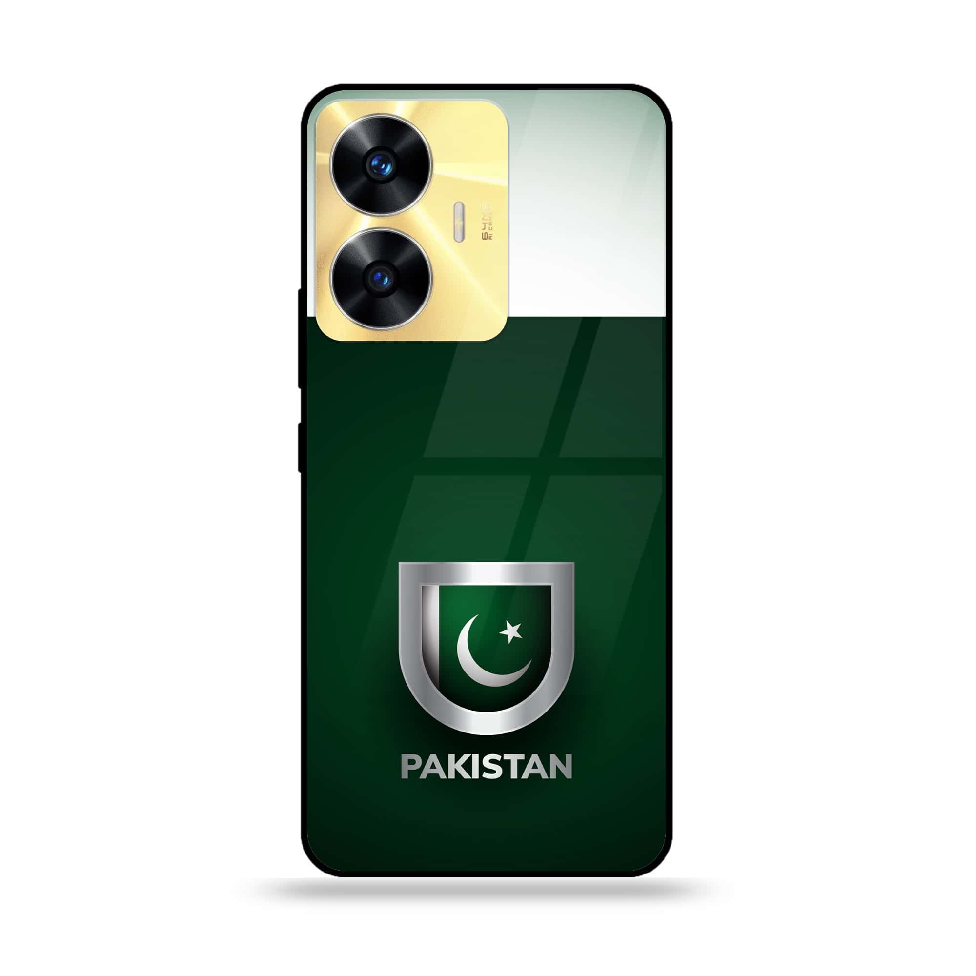 Realme C55 - Pakistani Flag Series - Premium Printed Glass soft Bumper shock Proof Case