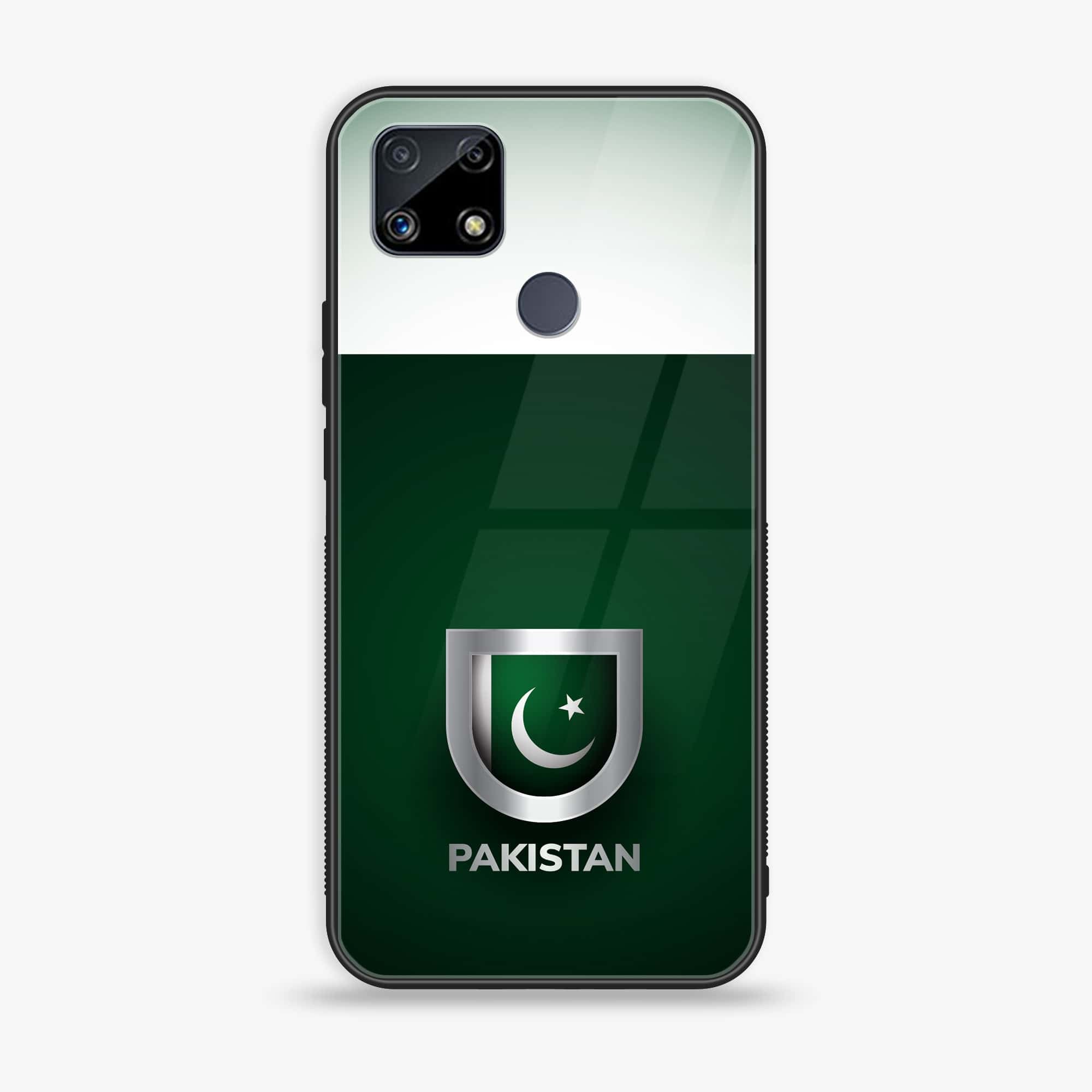 Realme C25s - Pakistani Flag Series - Premium Printed Glass soft Bumper shock Proof Case