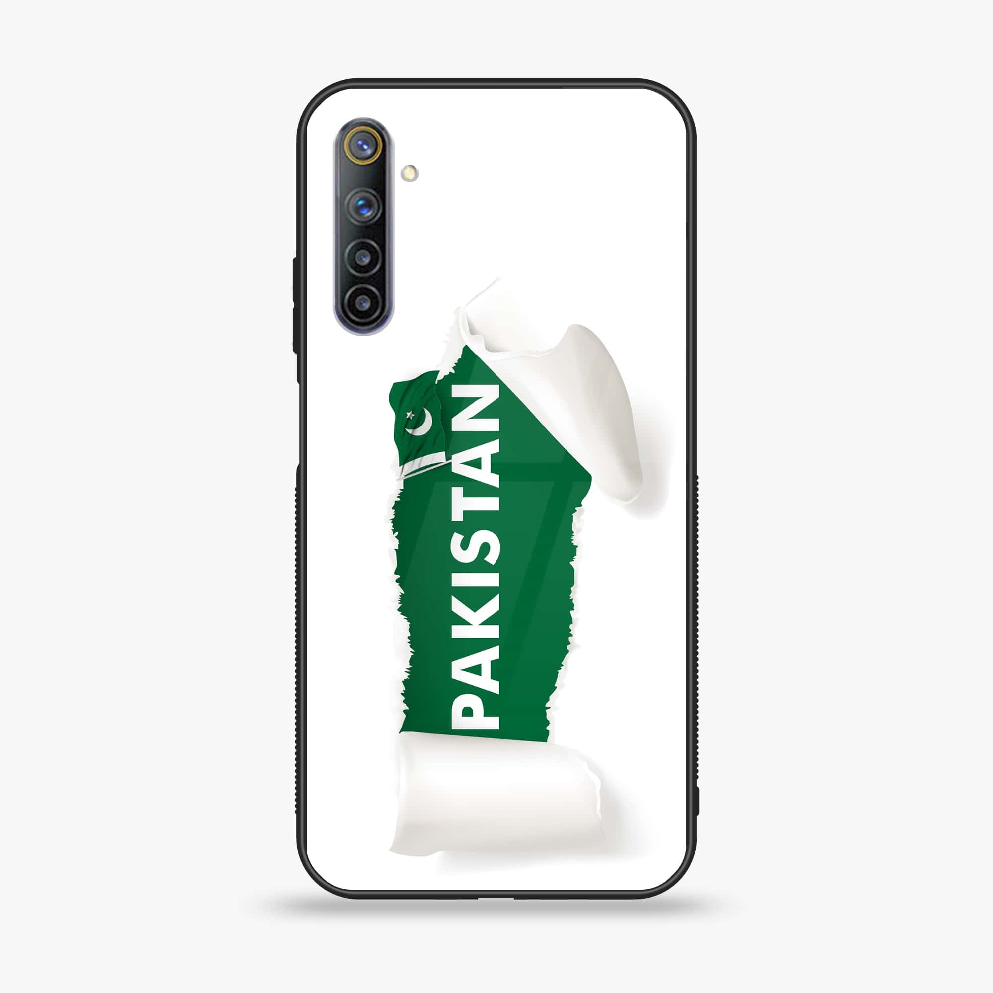 Realme 6 Pakistani Flag Series Premium Printed Glass soft Bumper shock Proof Case
