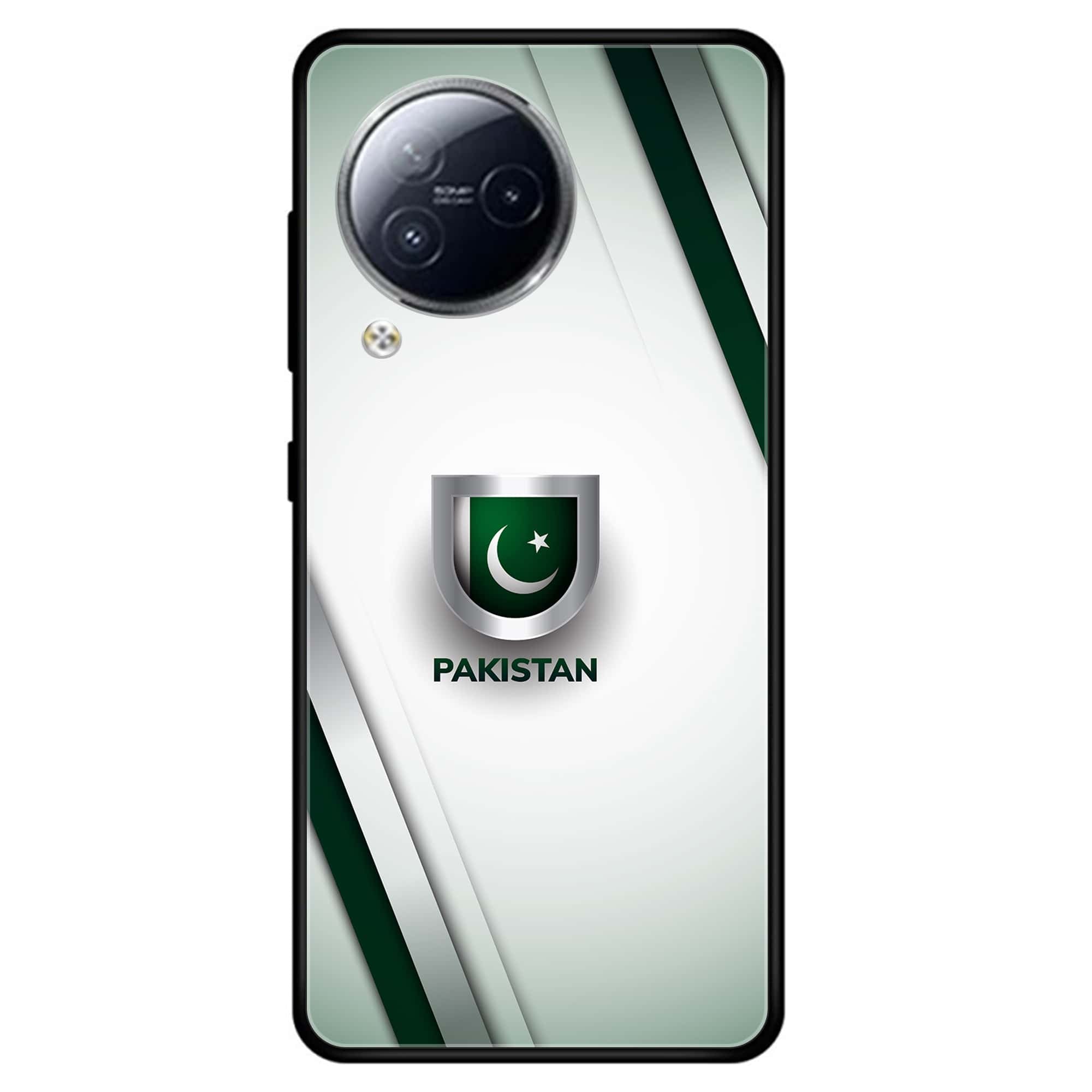 XIAOMI CIVI 3 - Pakistani Flag Series - Premium Printed Glass soft Bumper shock Proof Case