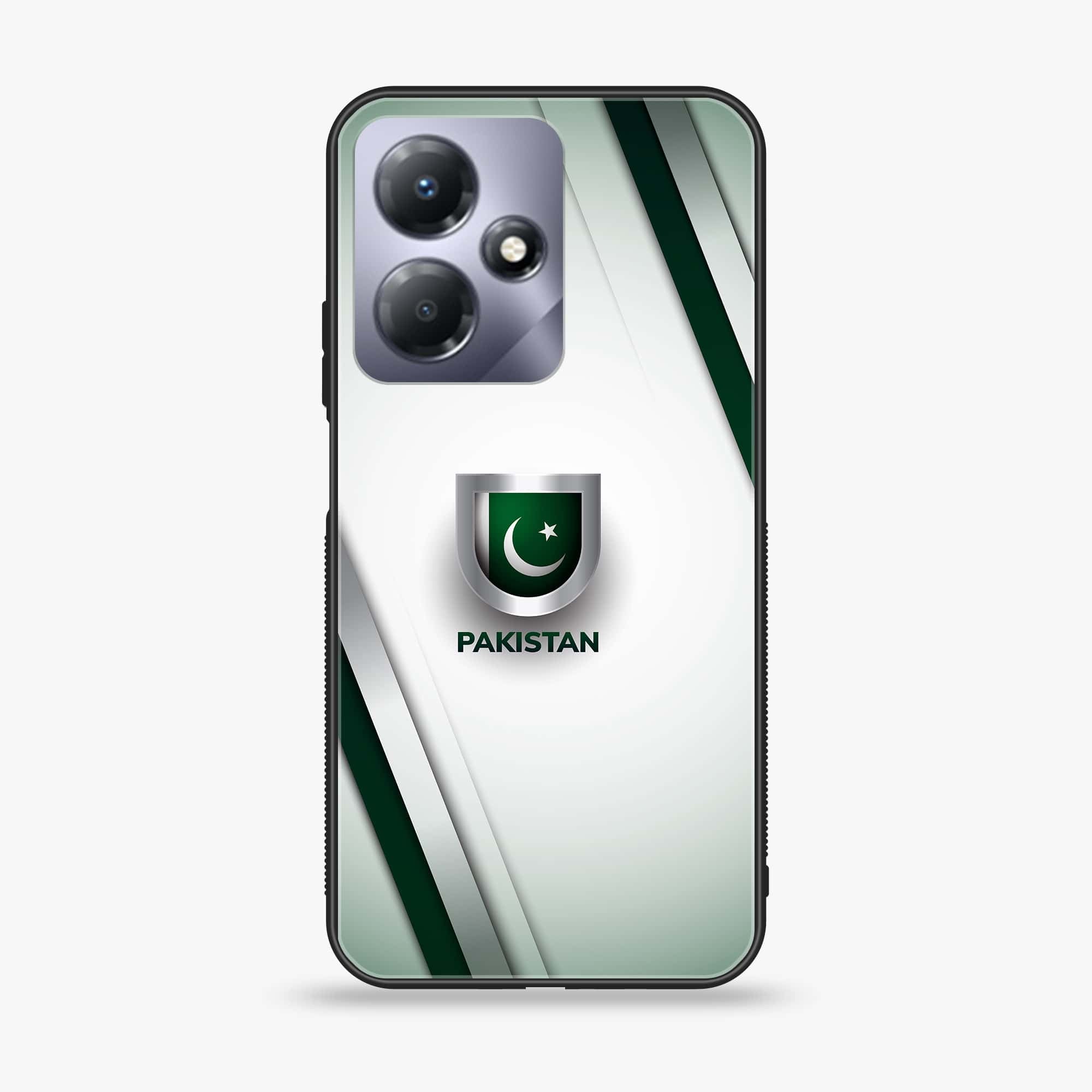 Infinix Hot 30 - Pakistani Flag Series - Premium Printed Glass soft Bumper shock Proof Case