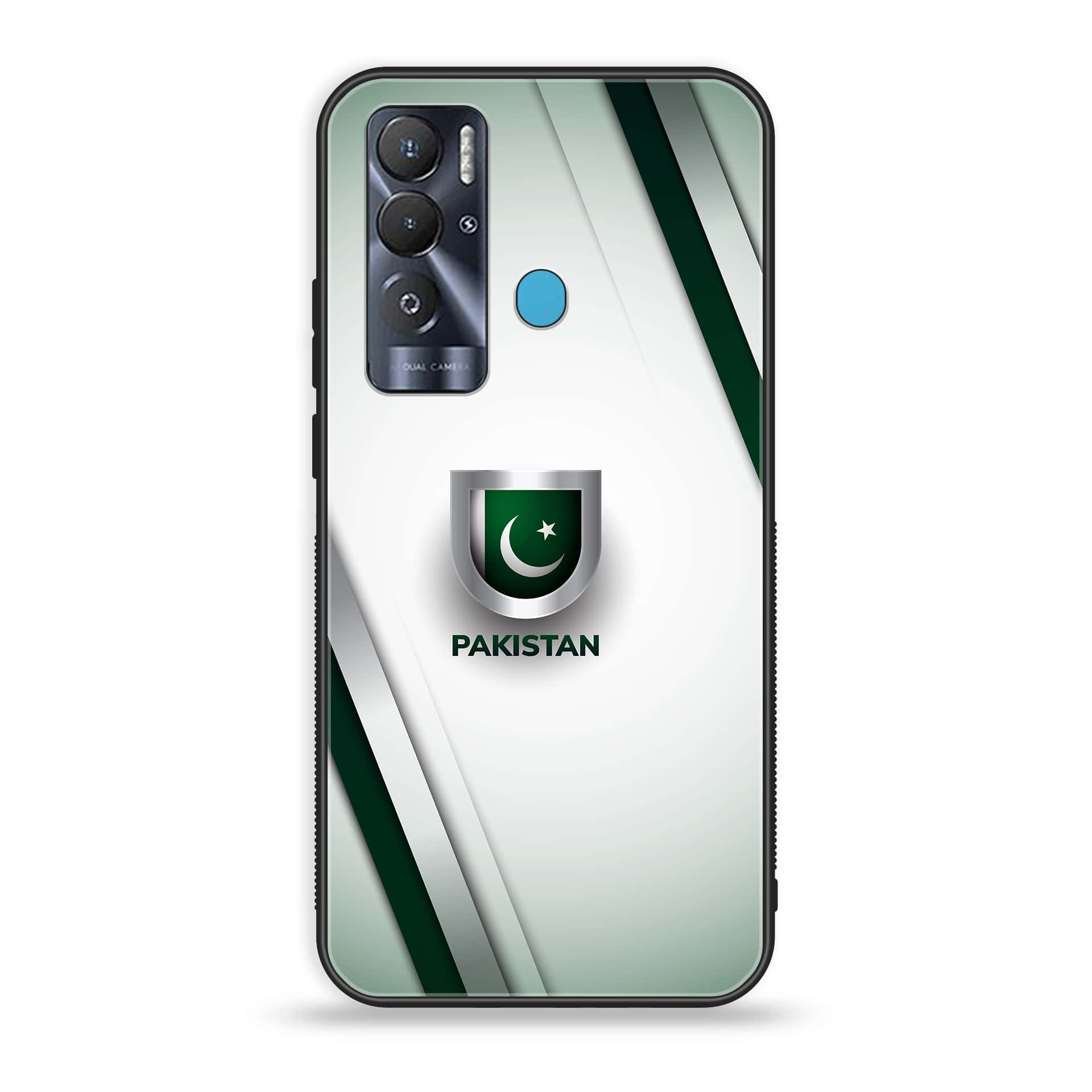 Tecno Pova Neo Pakistani Flag Series Premium Printed Glass soft Bumper shock Proof Case