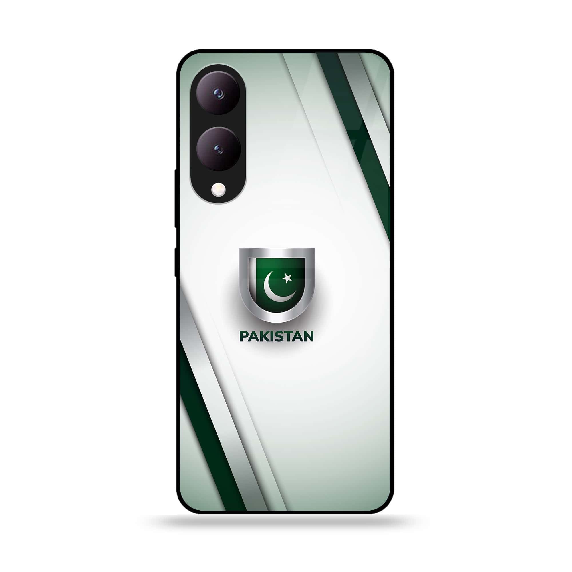Vivo Y17S - Pakistani Flag Series - Premium Printed Glass soft Bumper shock Proof Case