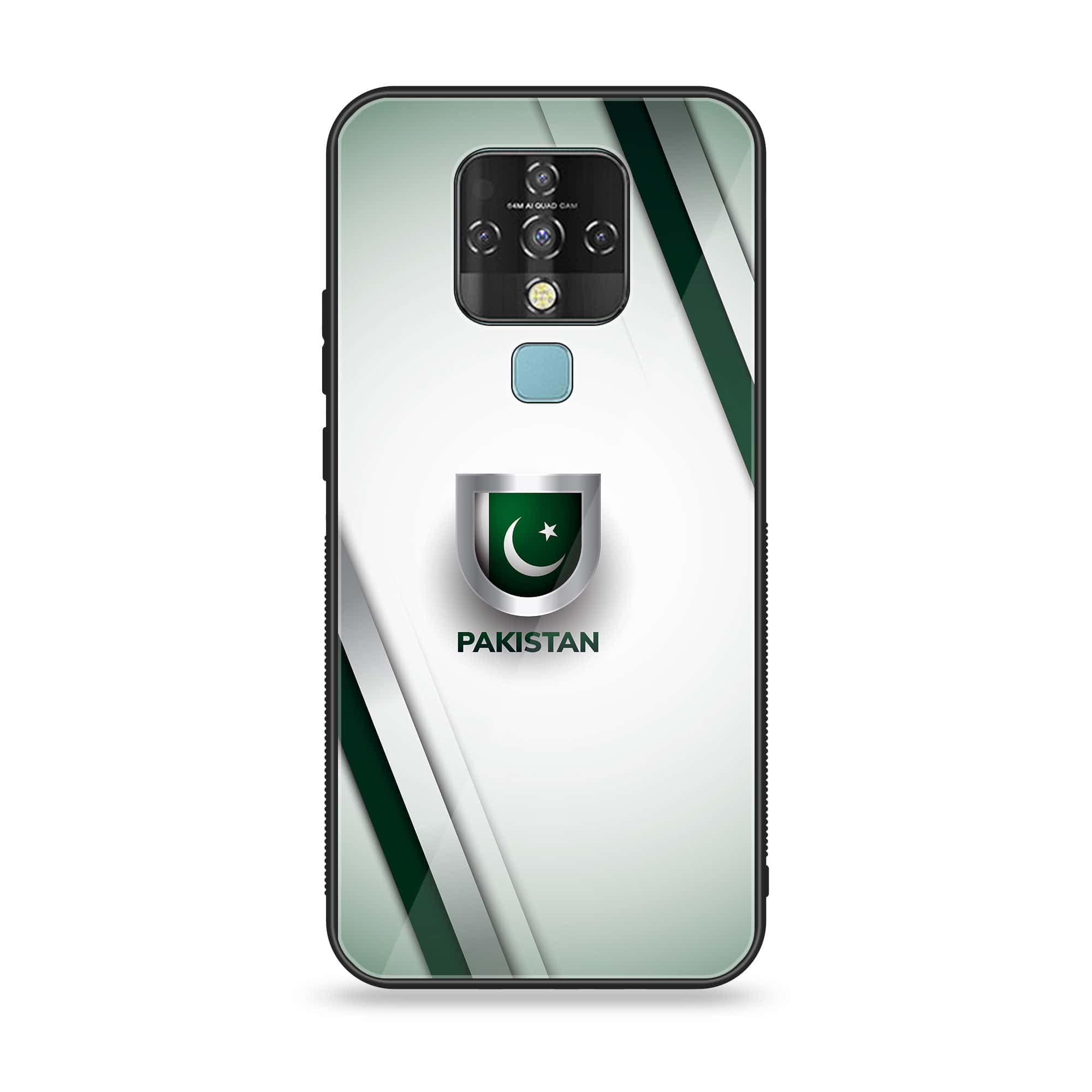 Tecno Camon 16 - Pakistani Flag Series - Premium Printed Glass soft Bumper shock Proof Case