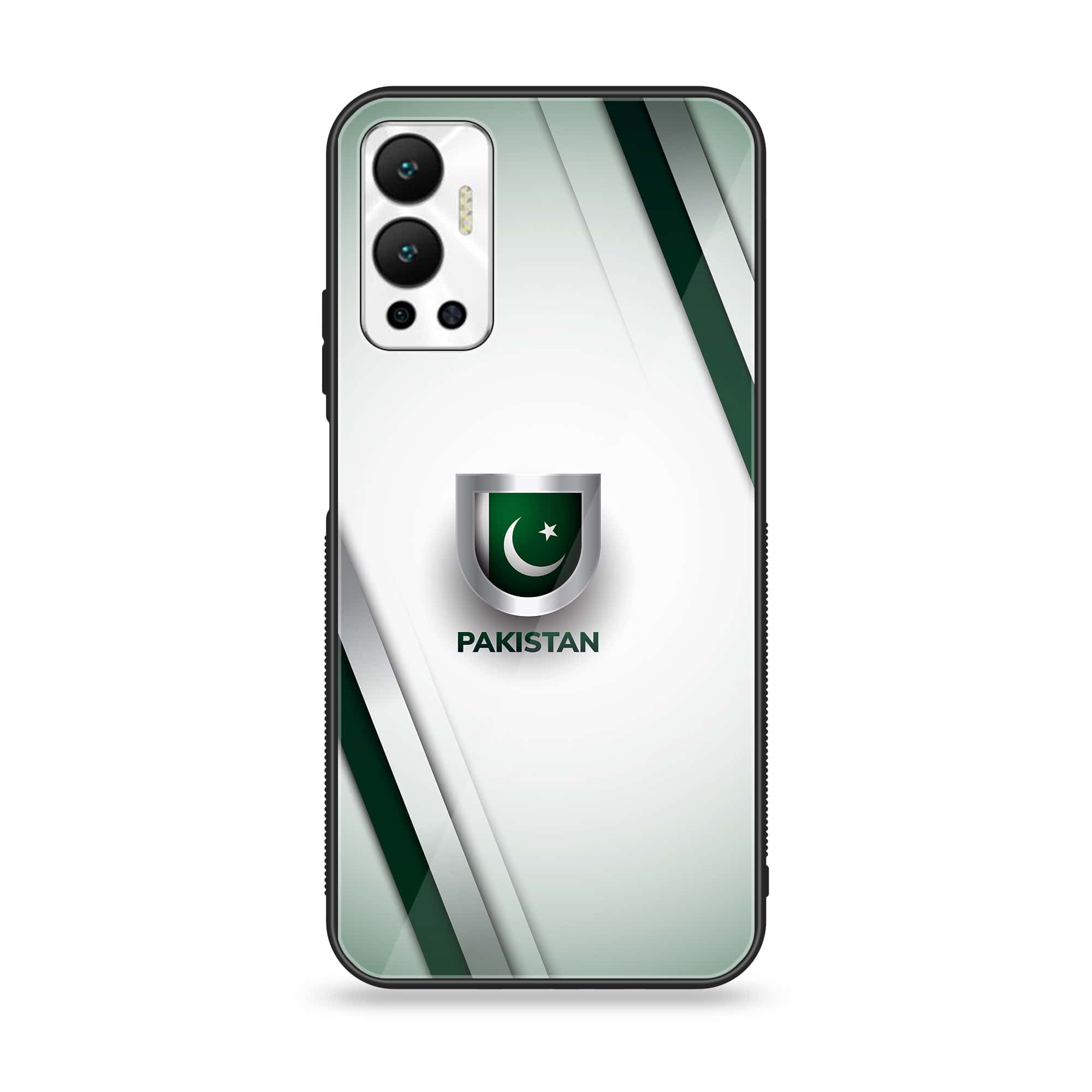 Infinix Hot 12 - Pakistani Flag Series - Premium Printed Glass soft Bumper shock Proof Case