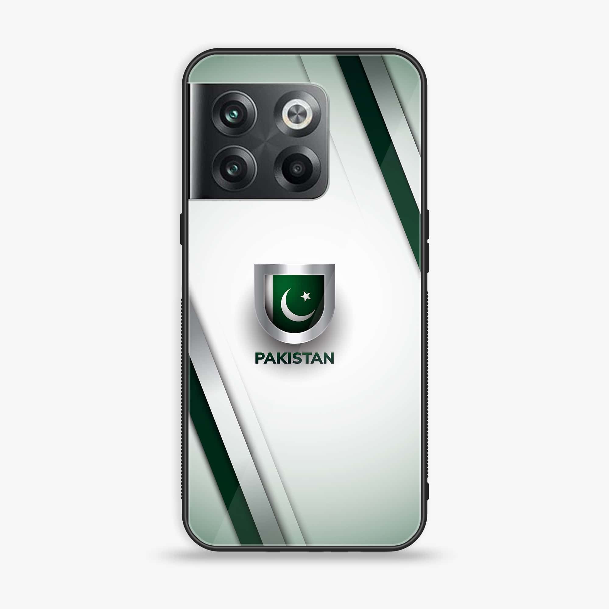 Oneplus 10T Pakistani Flag Series Premium Printed Glass soft Bumper shock Proof Case