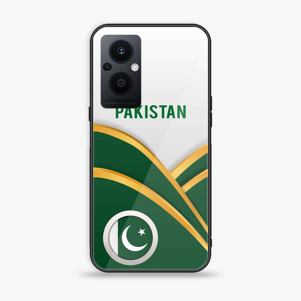 Oppo F21 Pro 5G - Pakistani Flag Series - Premium Printed Glass soft Bumper shock Proof Case